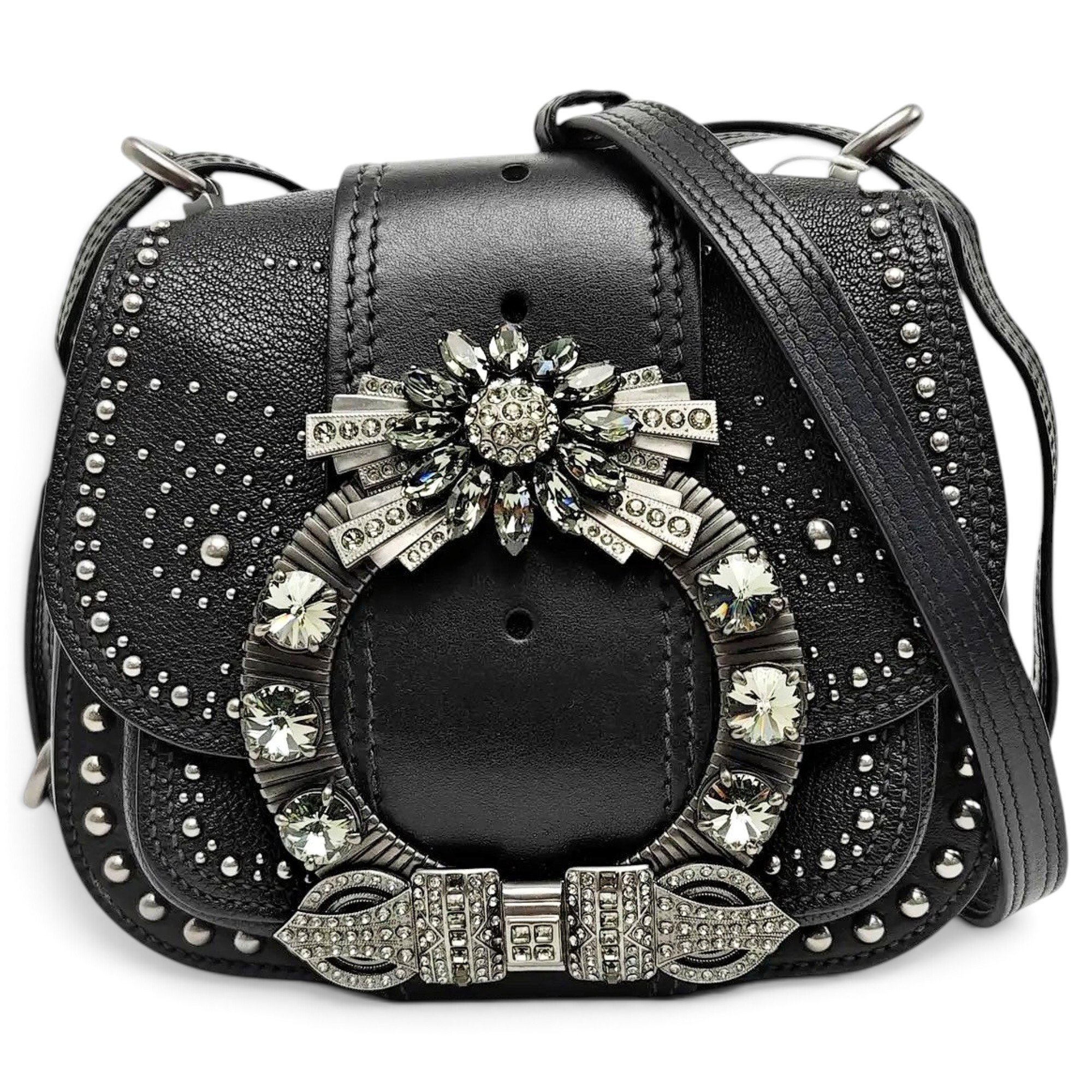 Miu Lady leather handbag