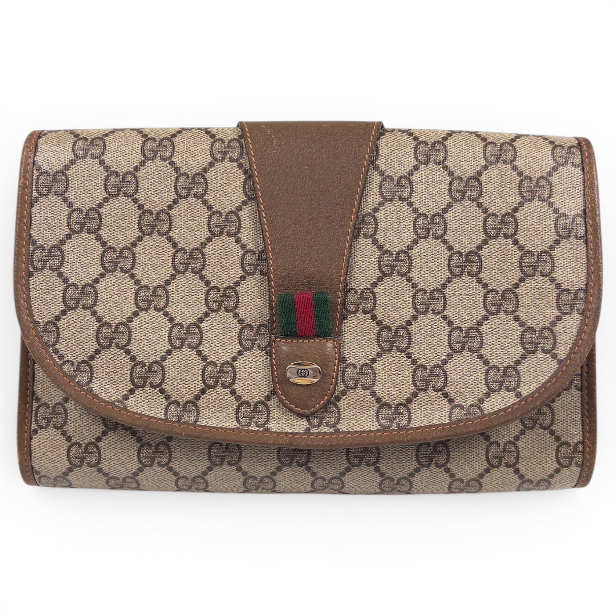Leather clutch bag