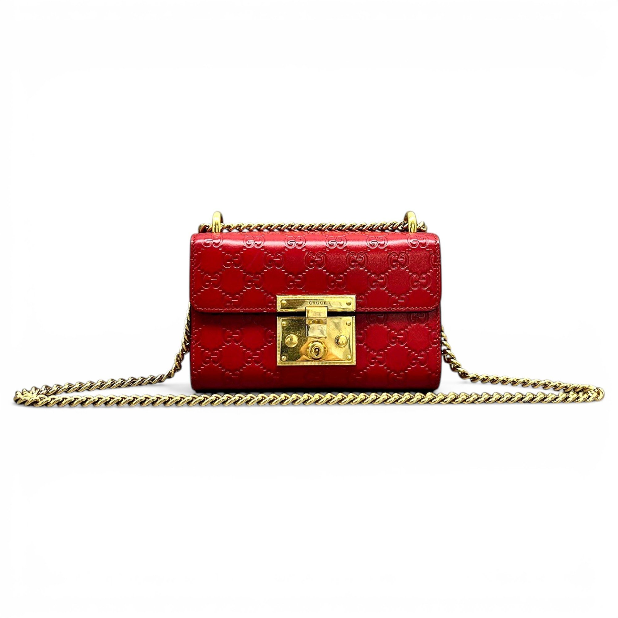 Padlock leather handbag