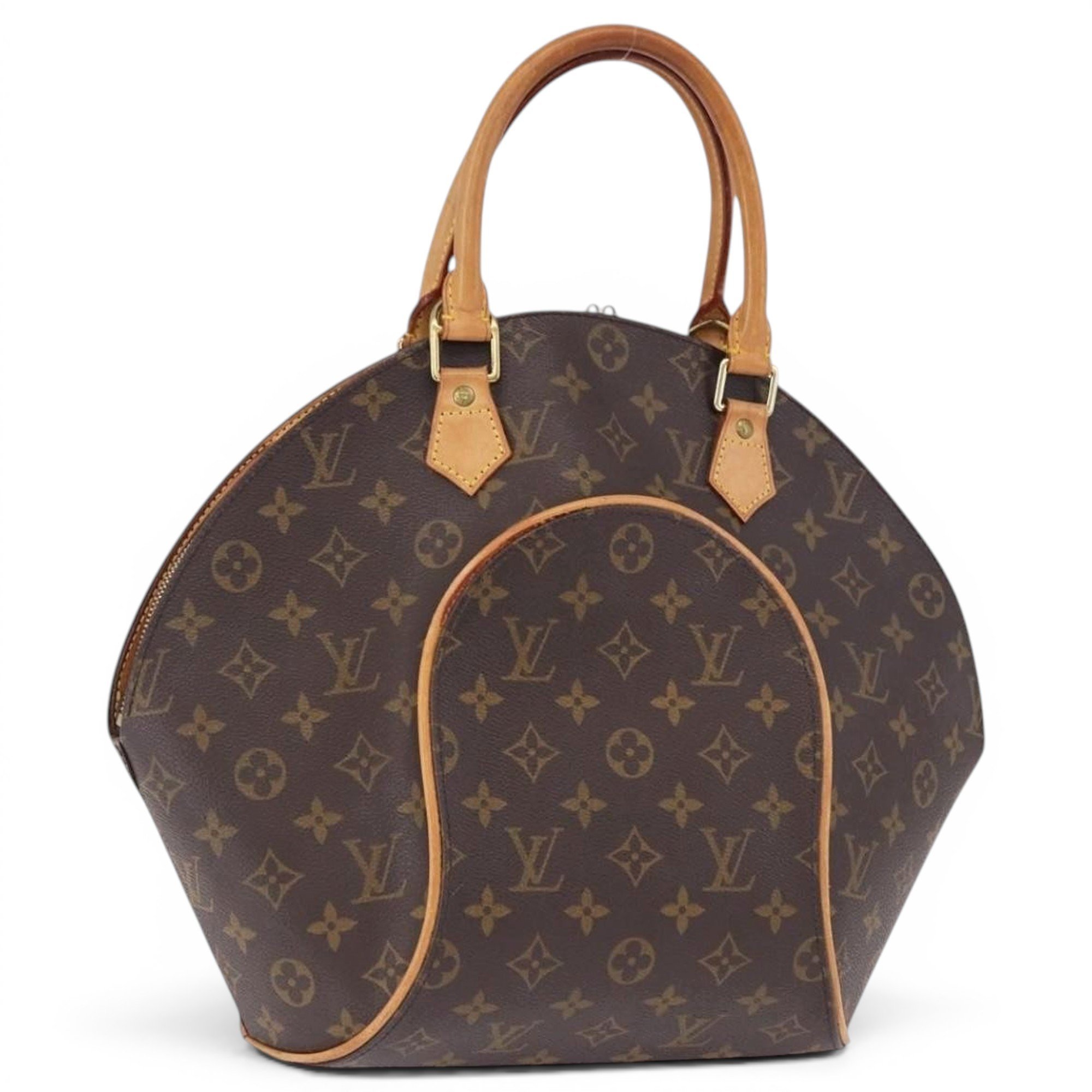 Ellipse leather handbag