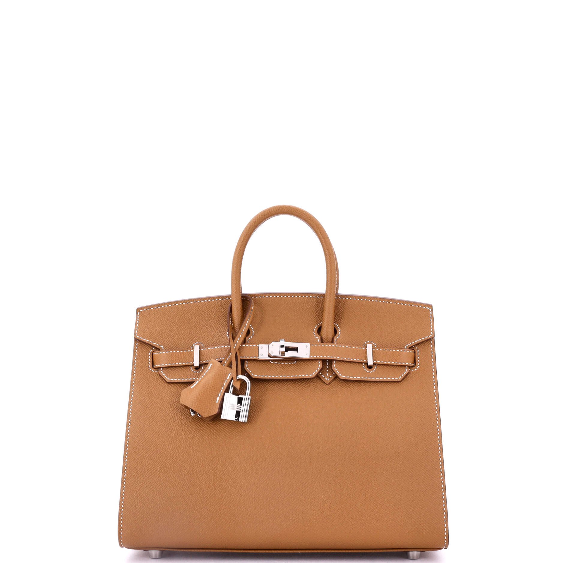 Hermes Birkin Sellier Bag Gold Epsom with Palladium Hardware 25