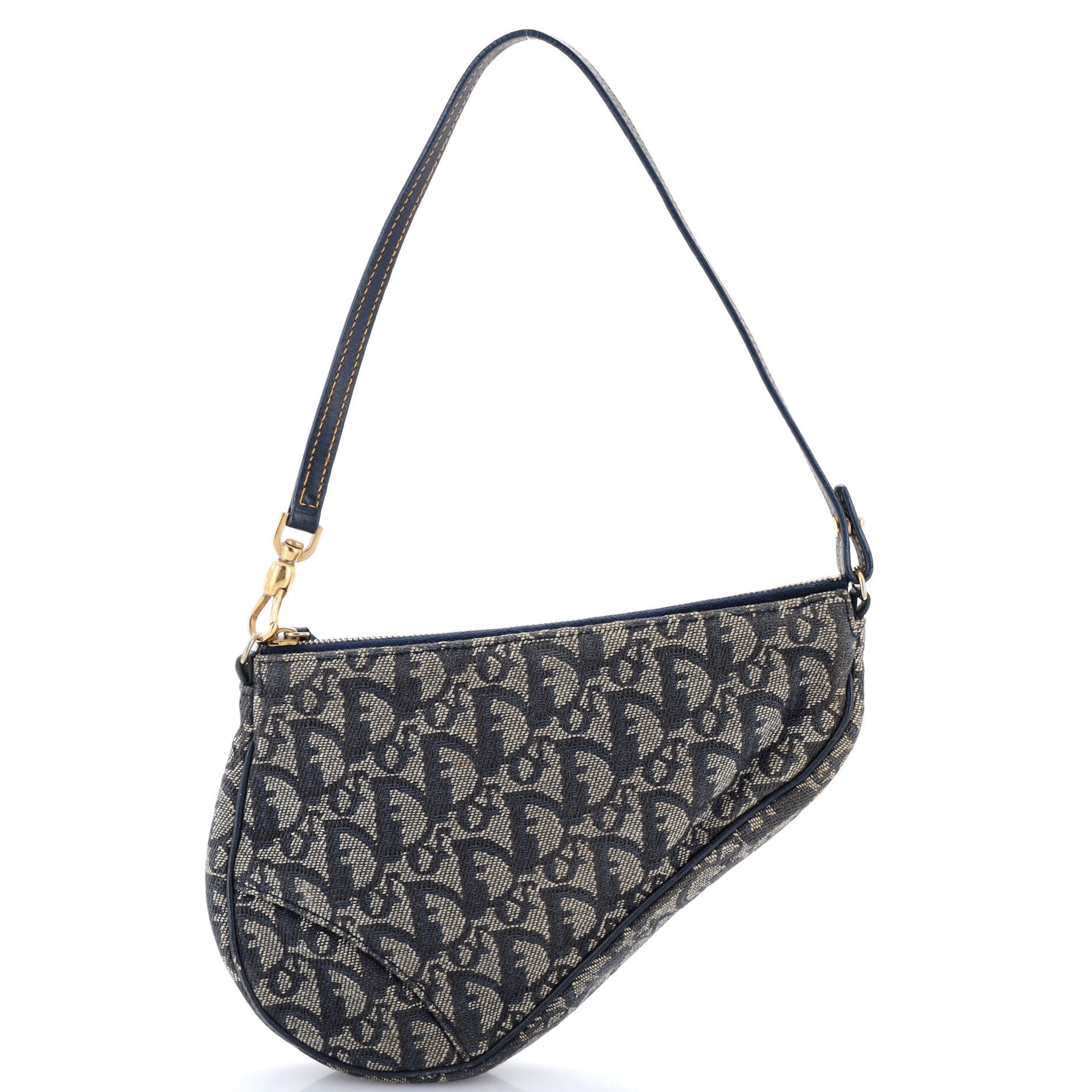 Vintage Saddle Bag Diorissimo Canvas Mini