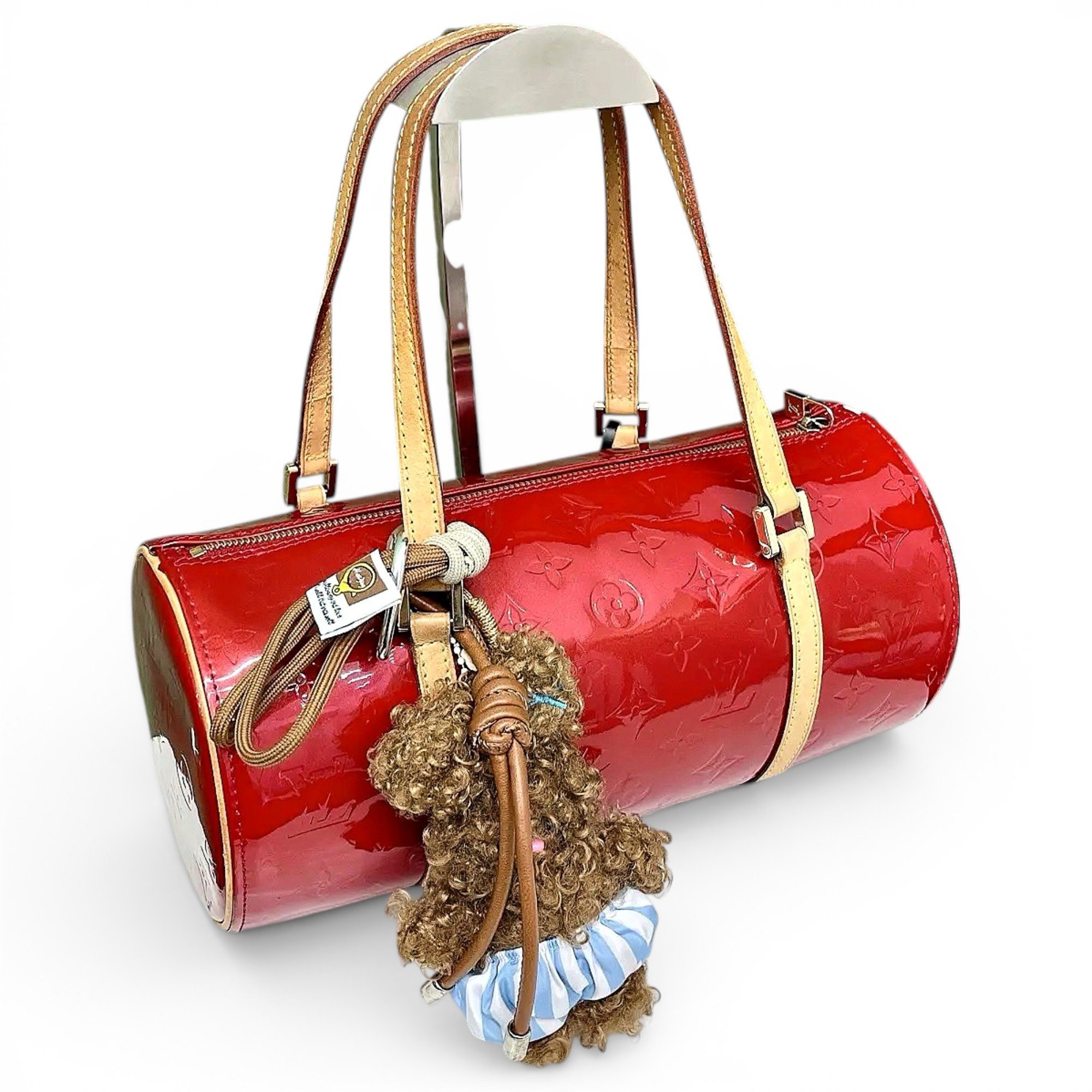 Louis Vuitton Papillon patent leather handbag