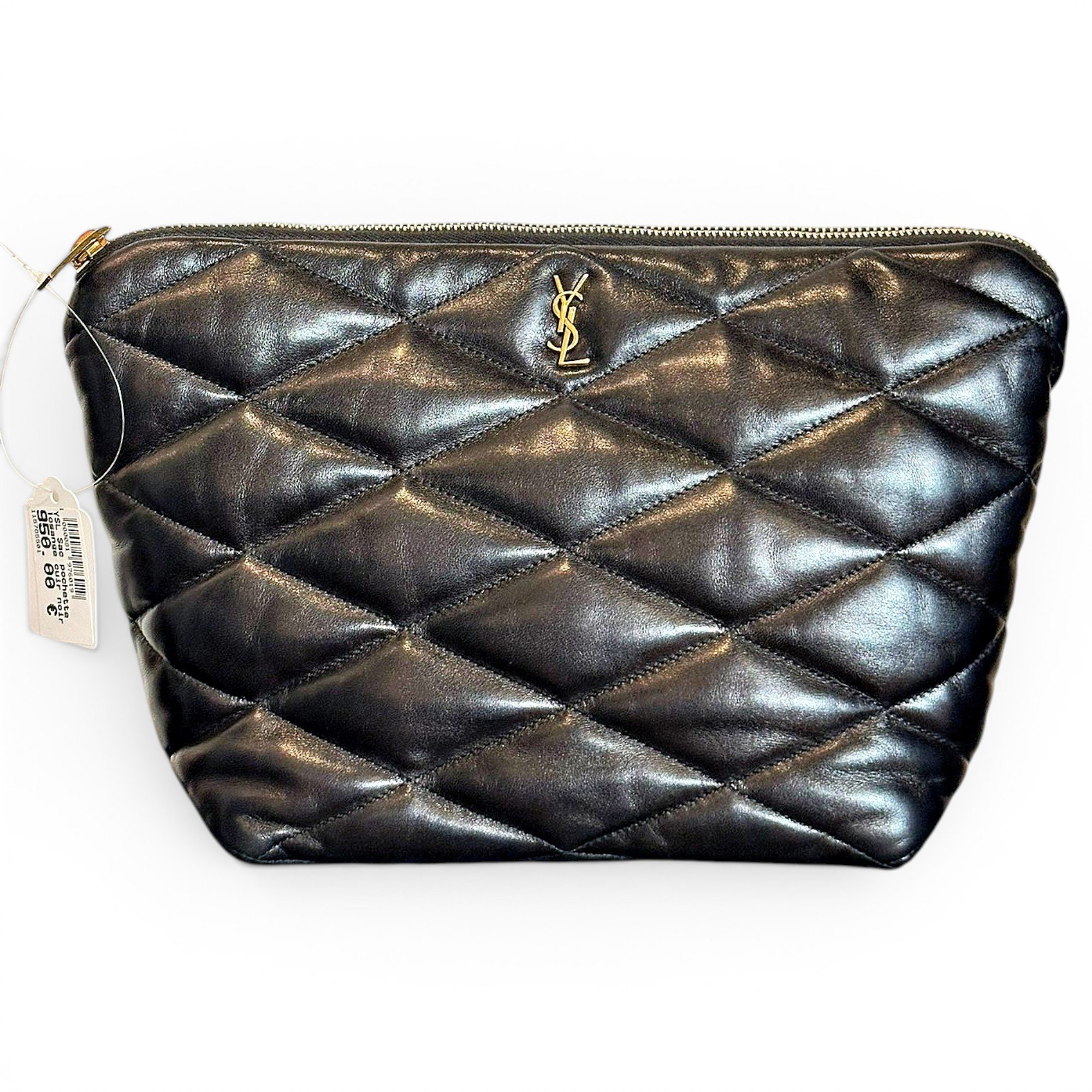 Leather clutch bag