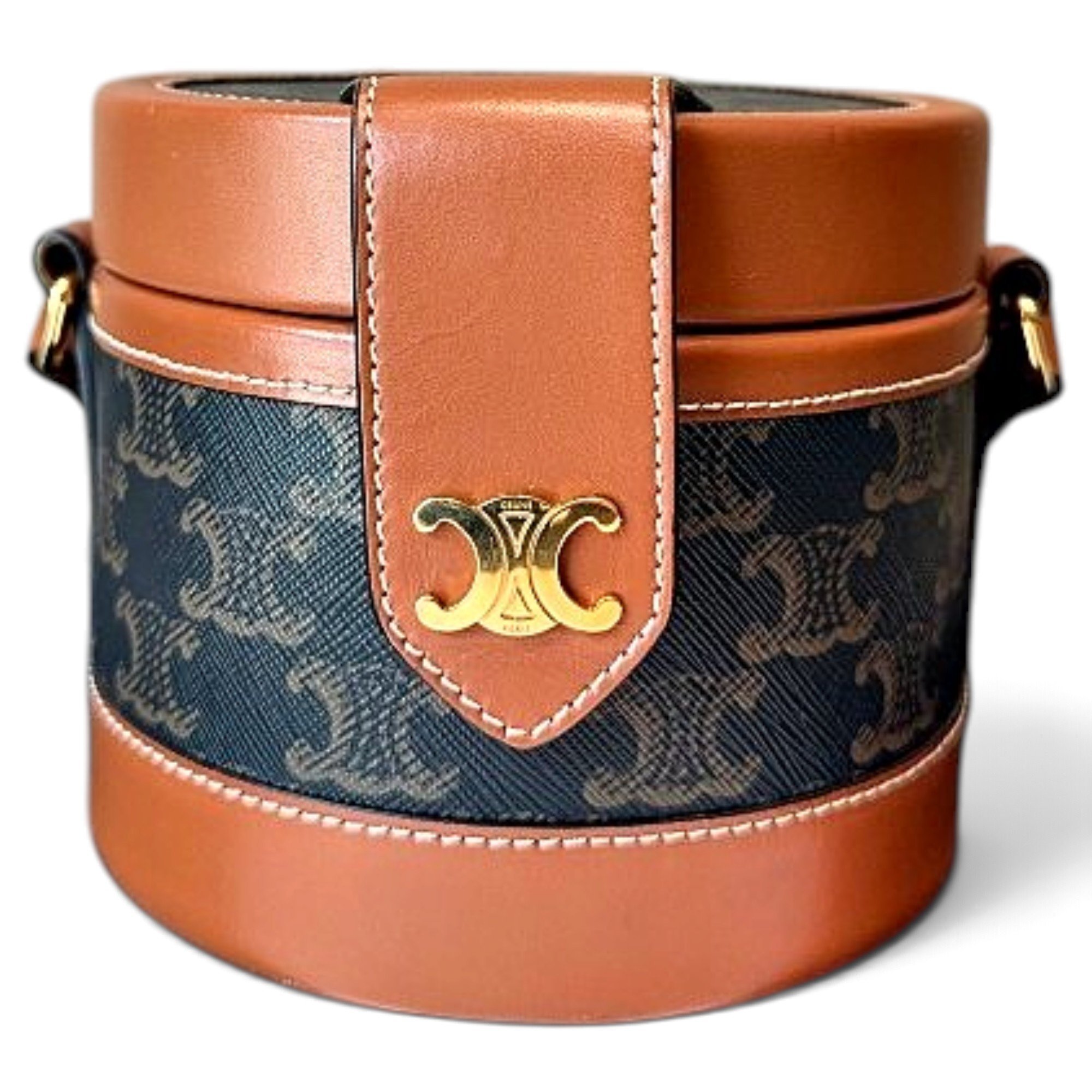 Tambour leather handbag
