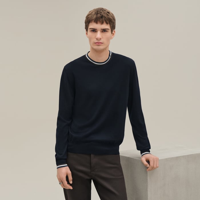 Marine "Rayures & Twist" Crewneck Sweater