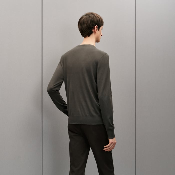 Taupe "Mors Integral" Crewneck Sweater
