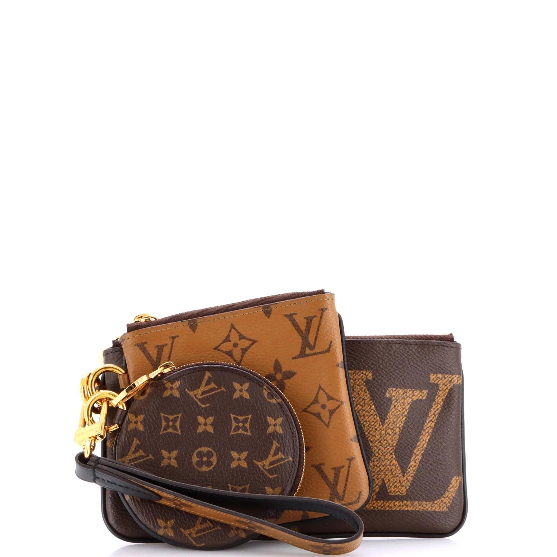 Trio pouch cloth clutch bag