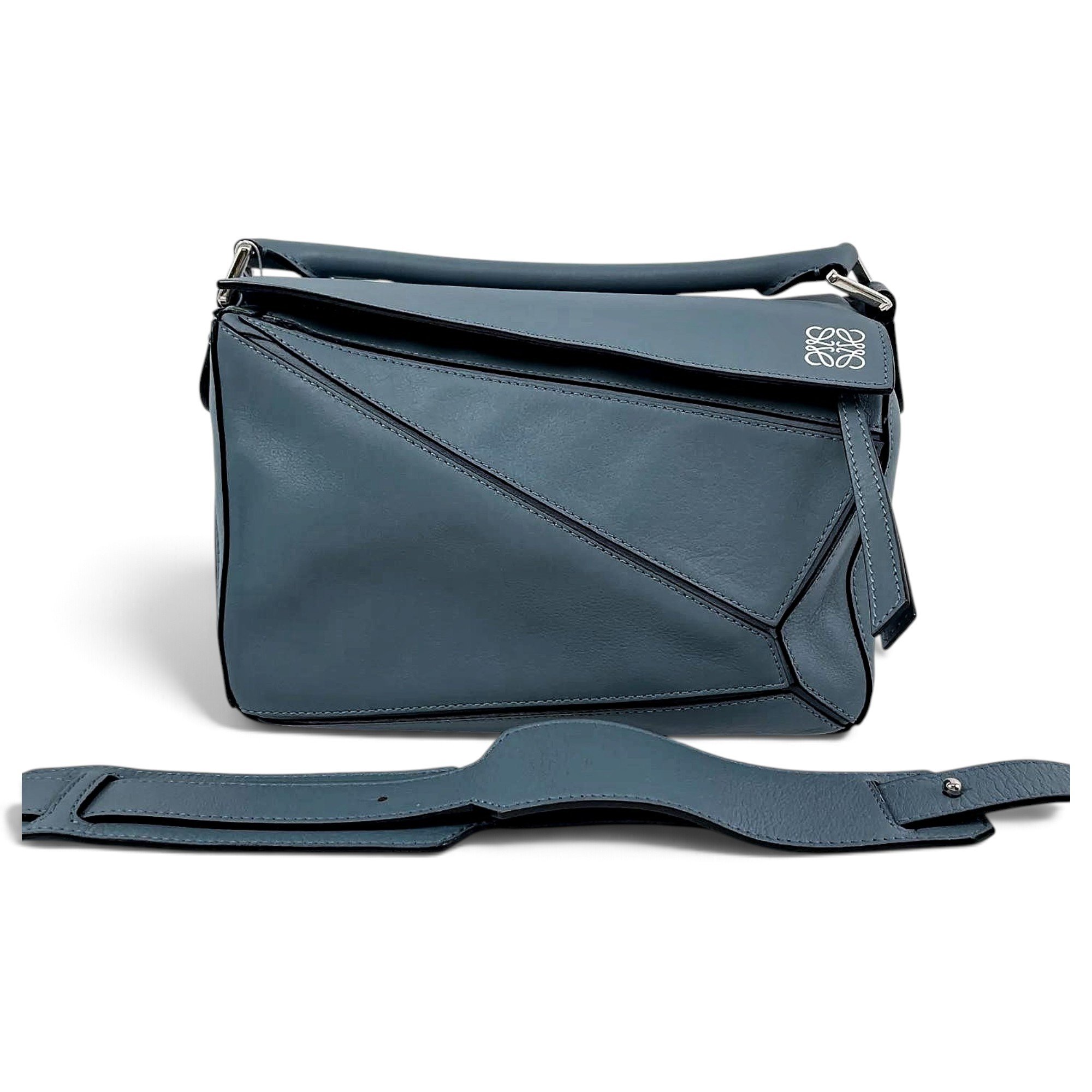 Puzzle leather crossbody bag