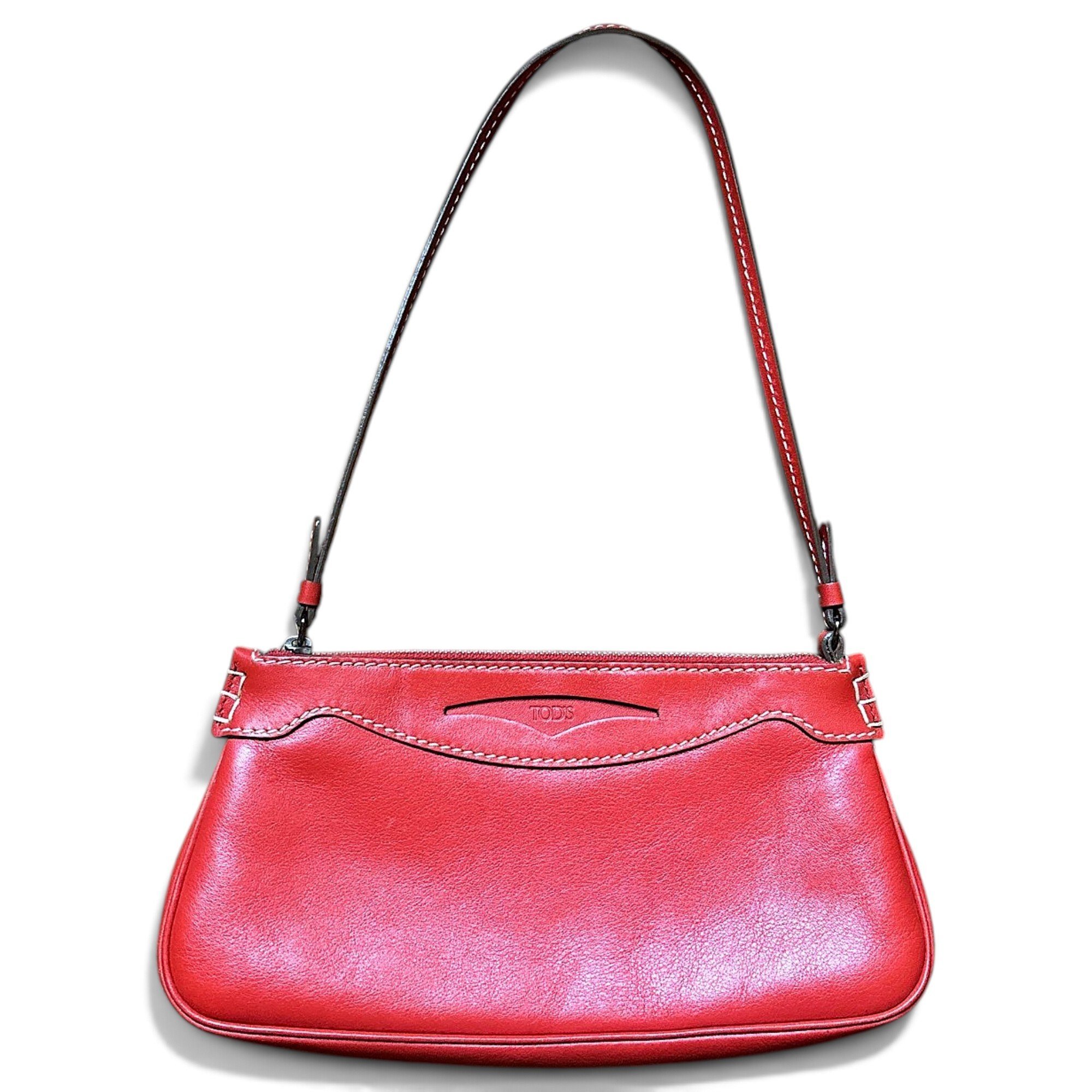 Leather clutch bag