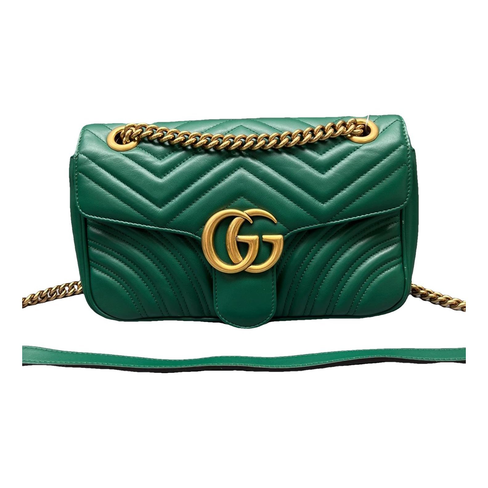 Pearly GG Marmont Flap leather handbag