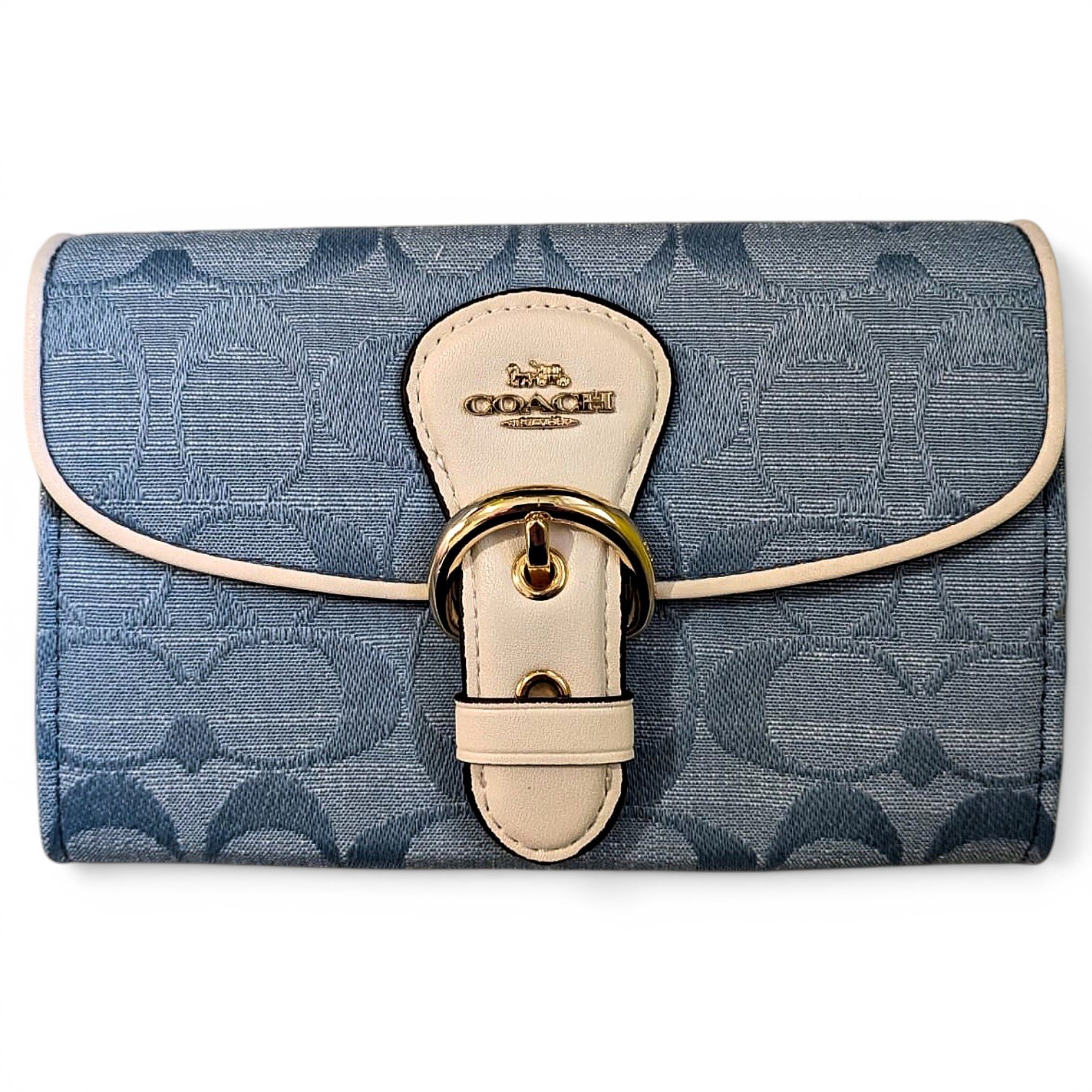 Signature Sufflette cloth clutch bag