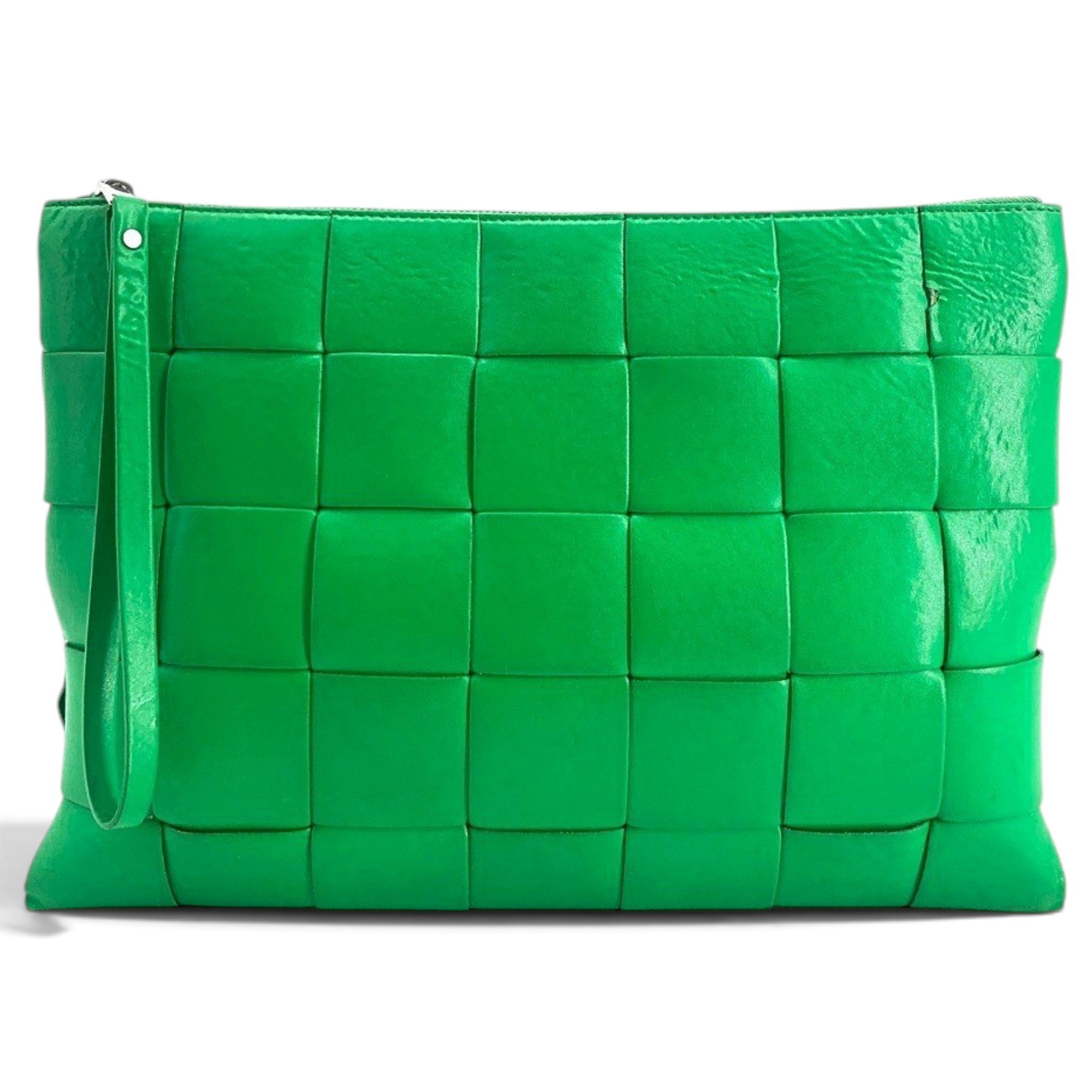 Leather clutch bag