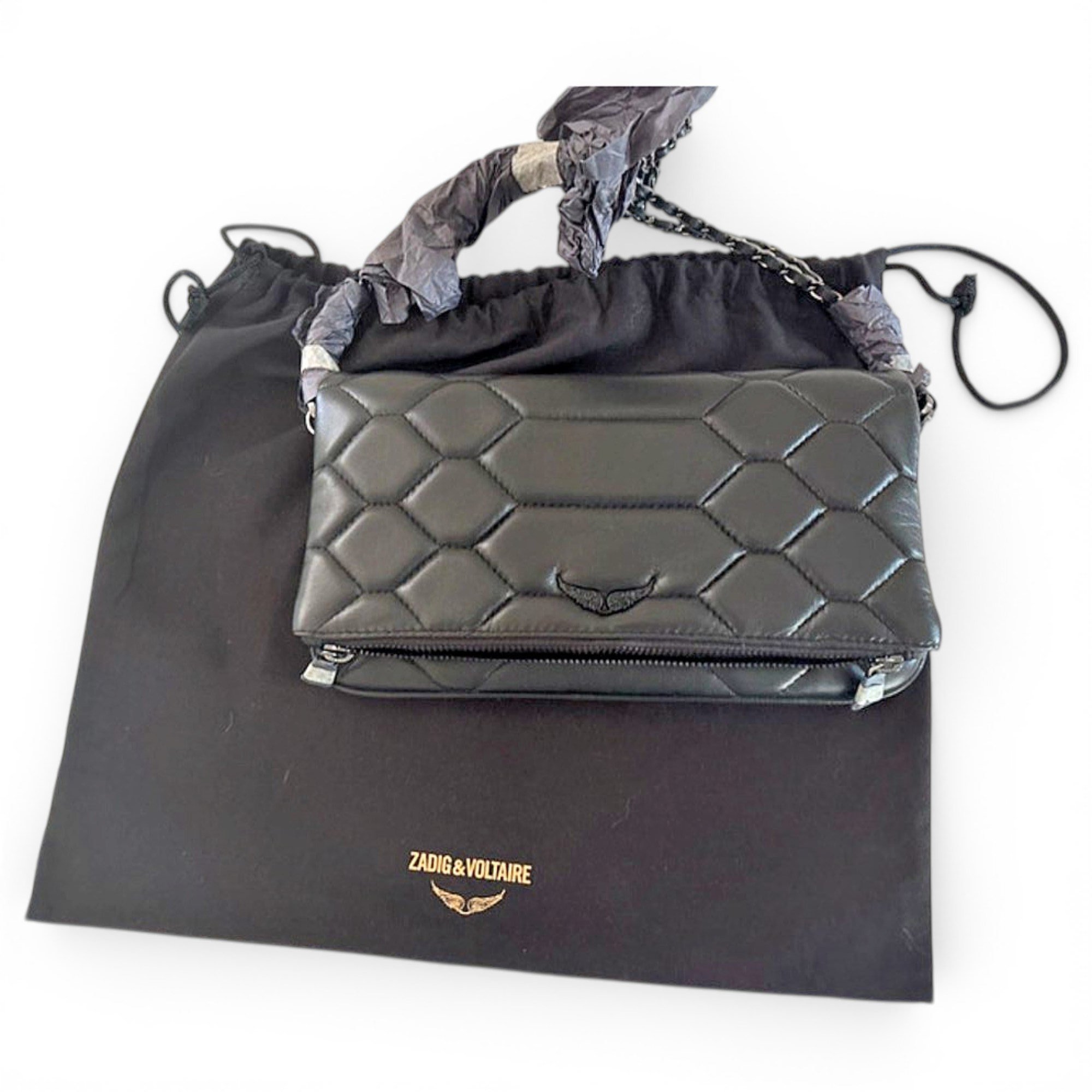 Rock leather crossbody bag