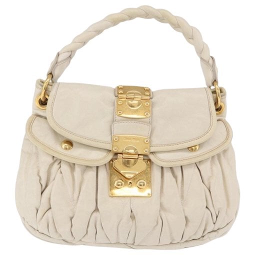 Coffer leather handbag