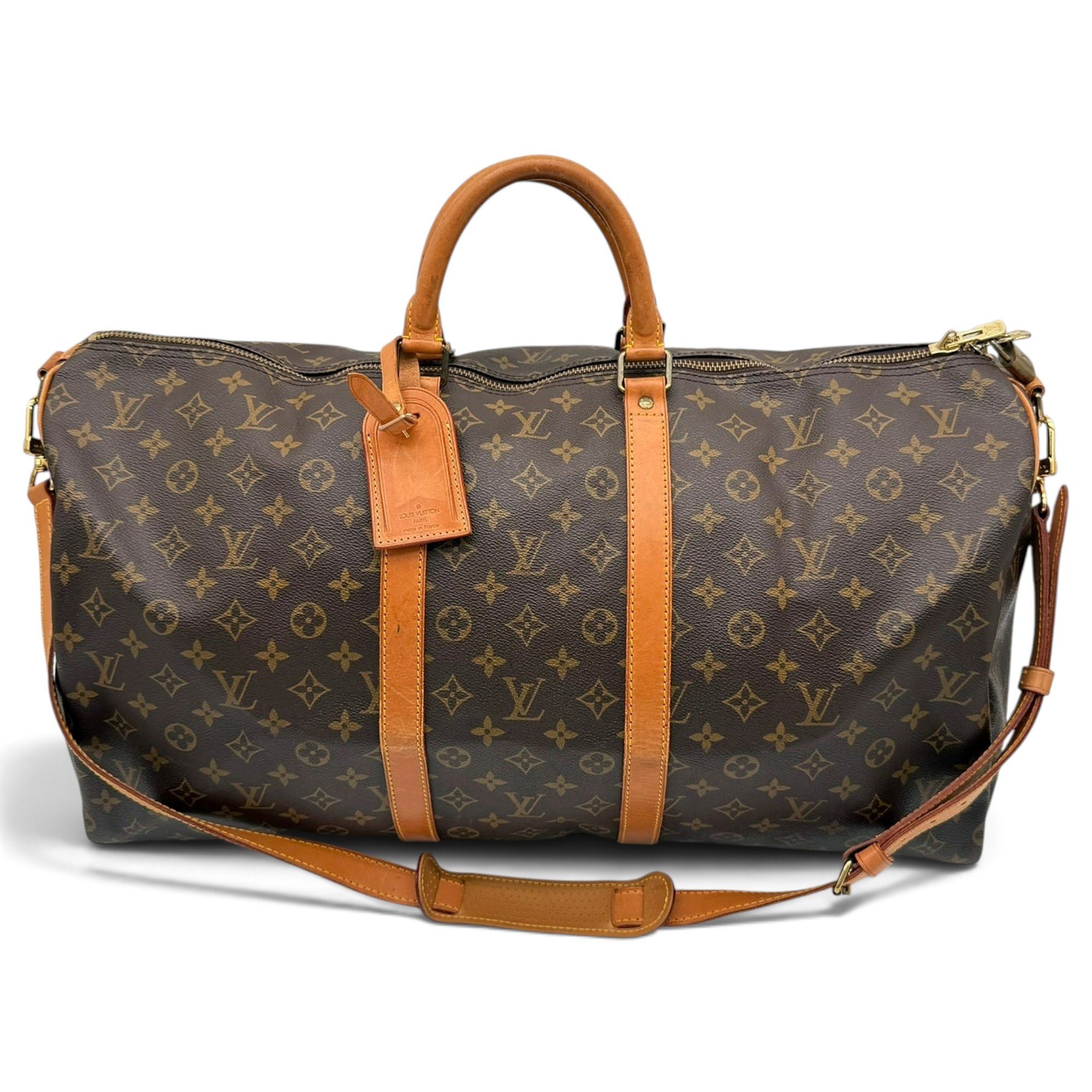 Keepall leather travel bag