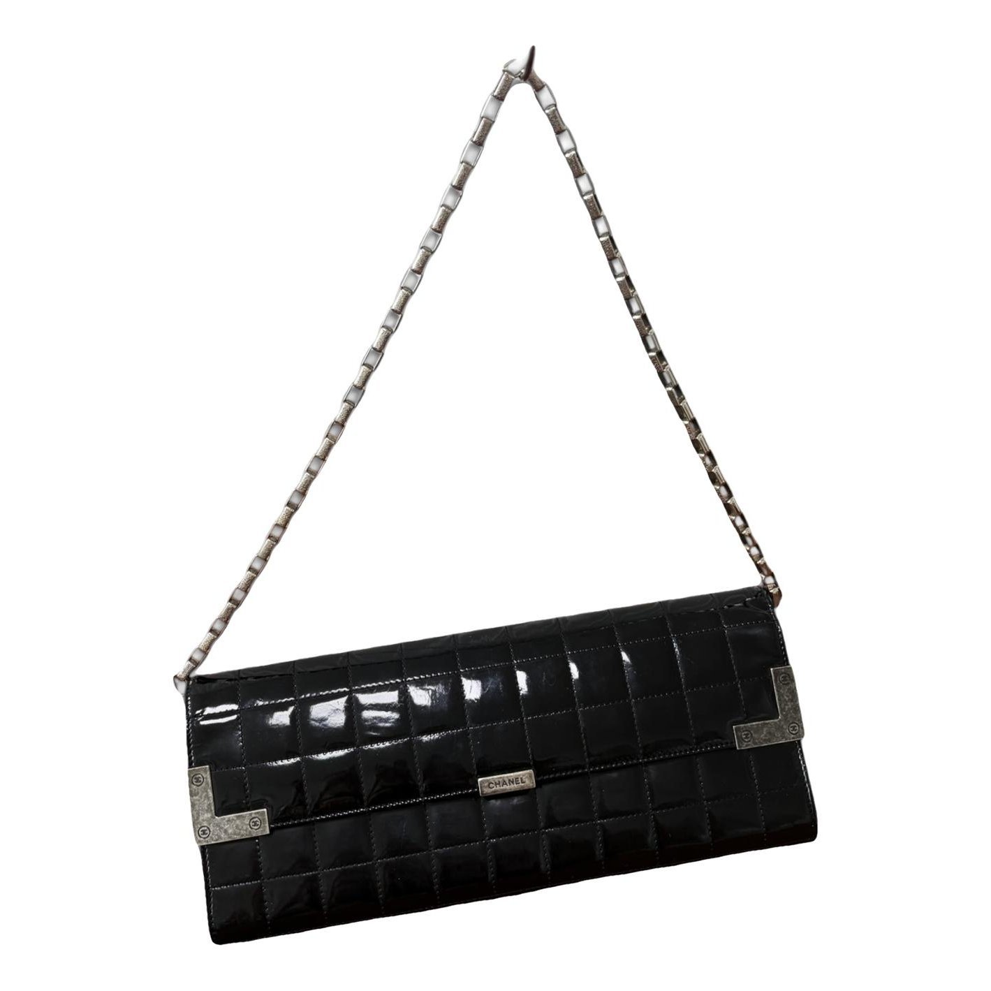 East West Chocolate Bar patent leather handbag
