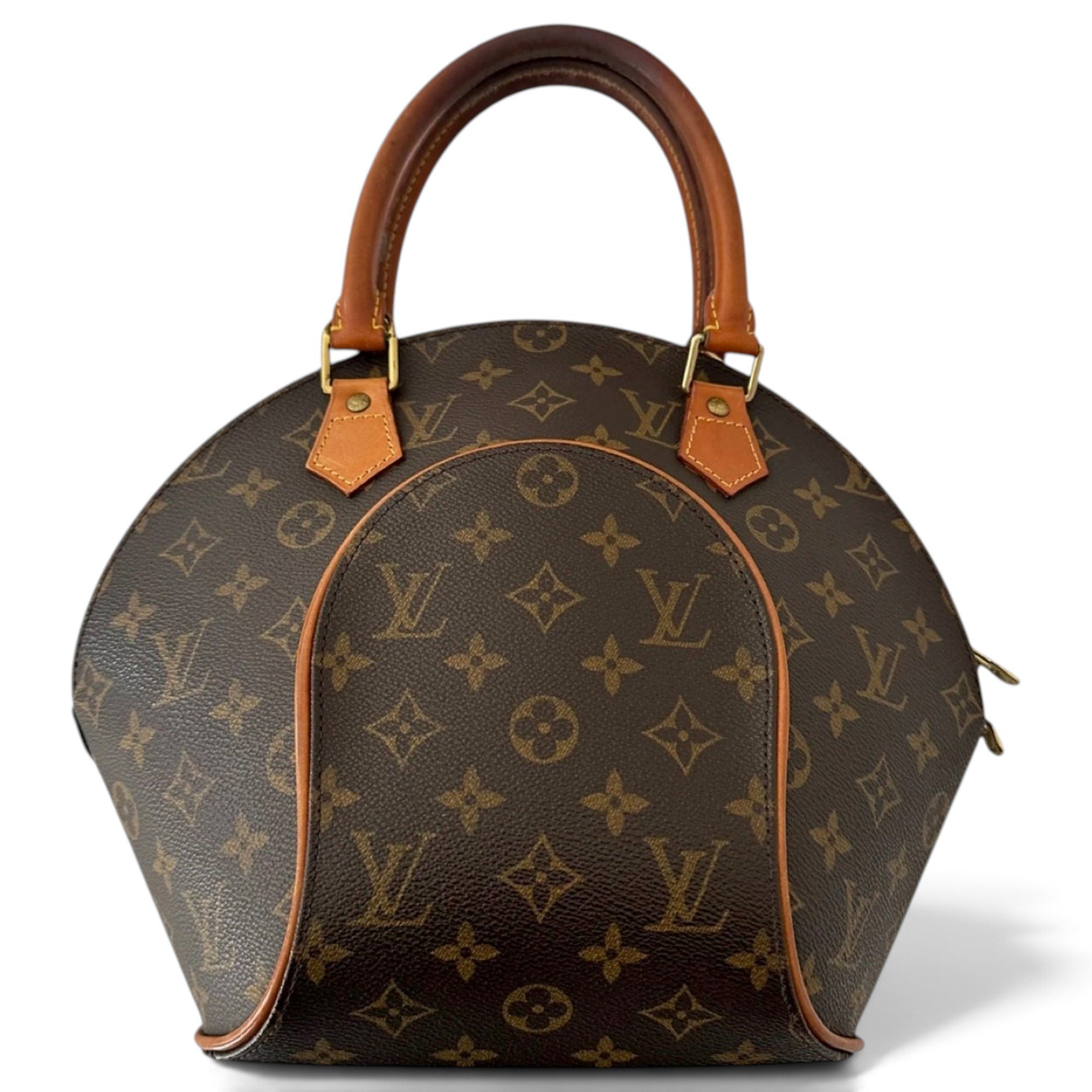 Ellipse leather handbag