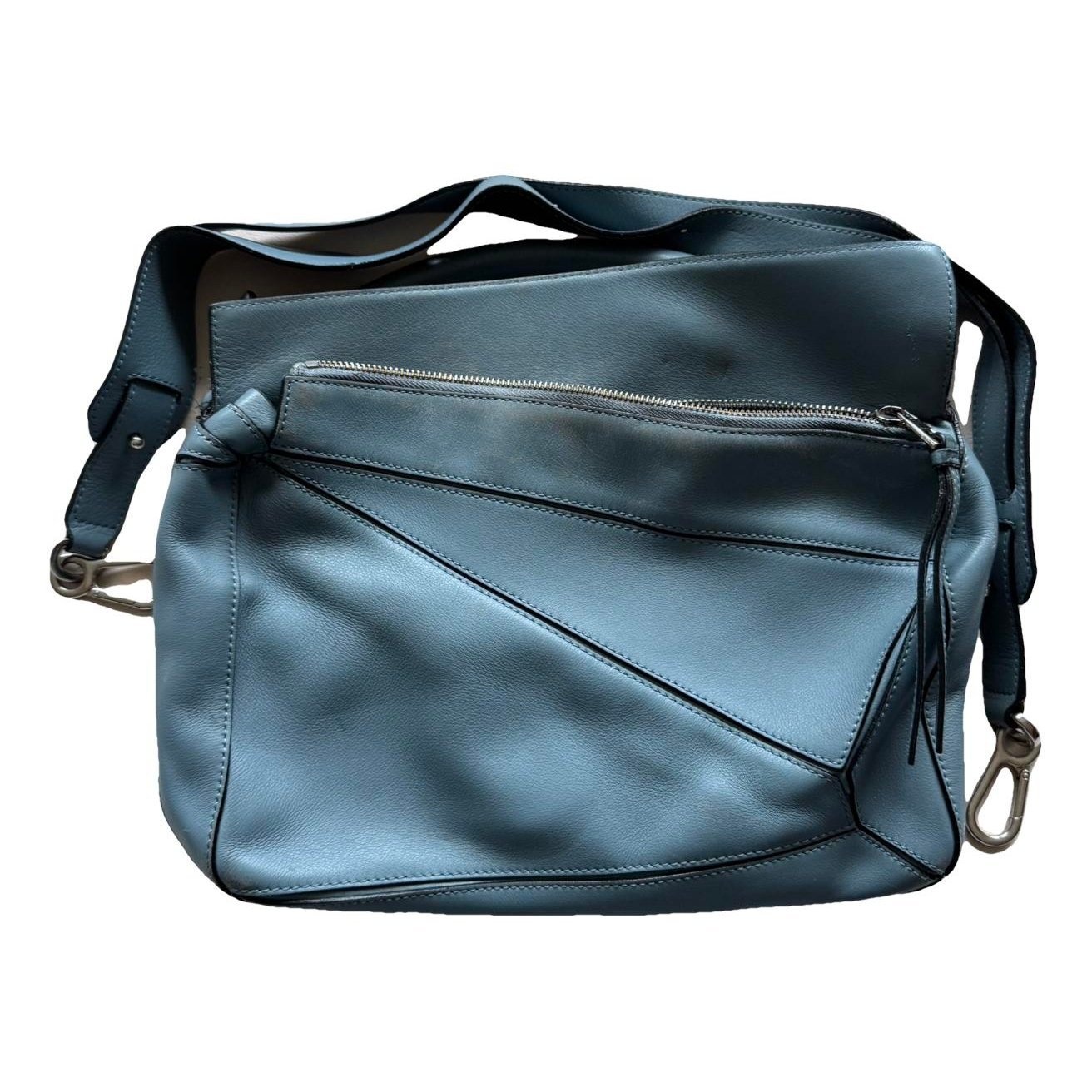 Puzzle leather handbag