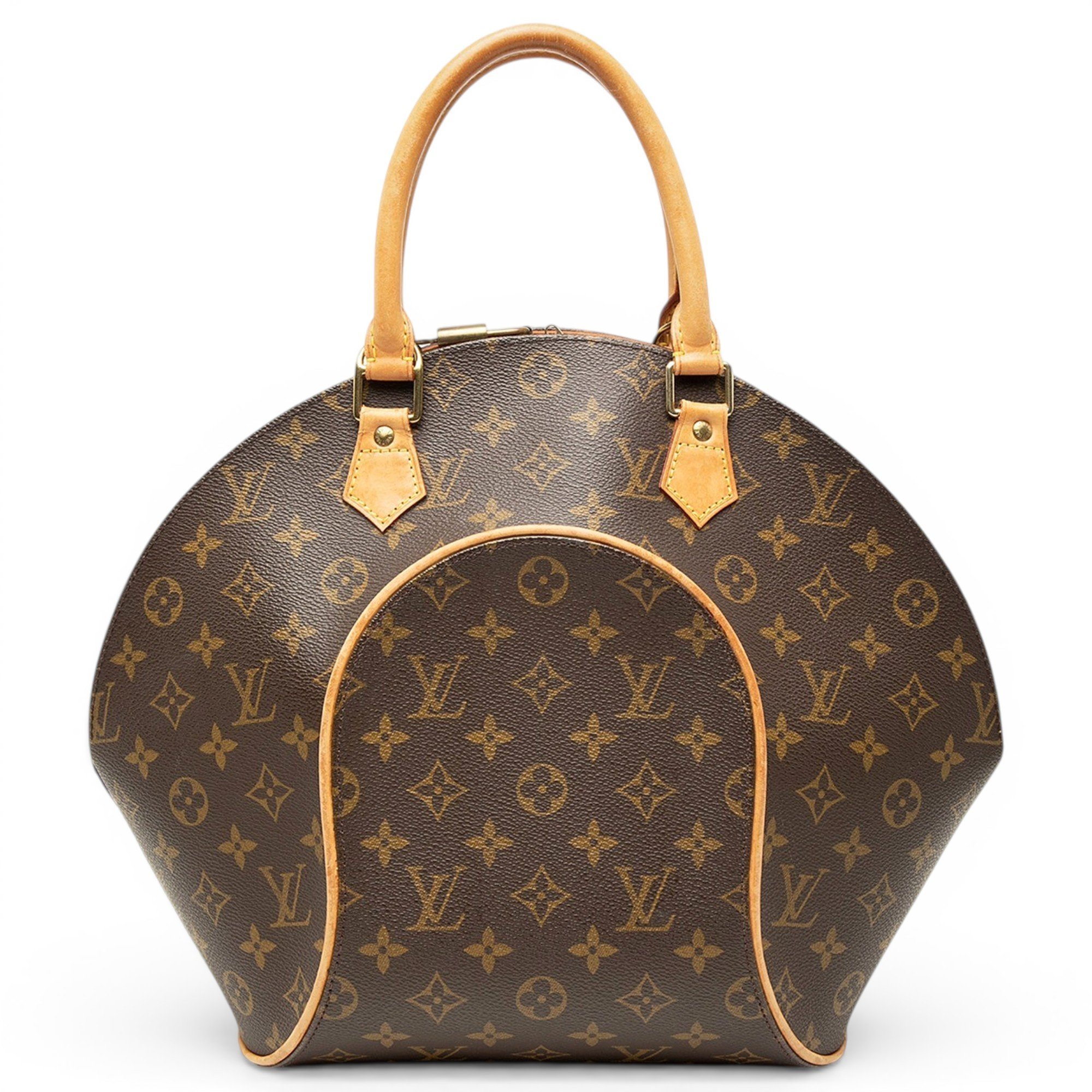 Ellipse leather handbag