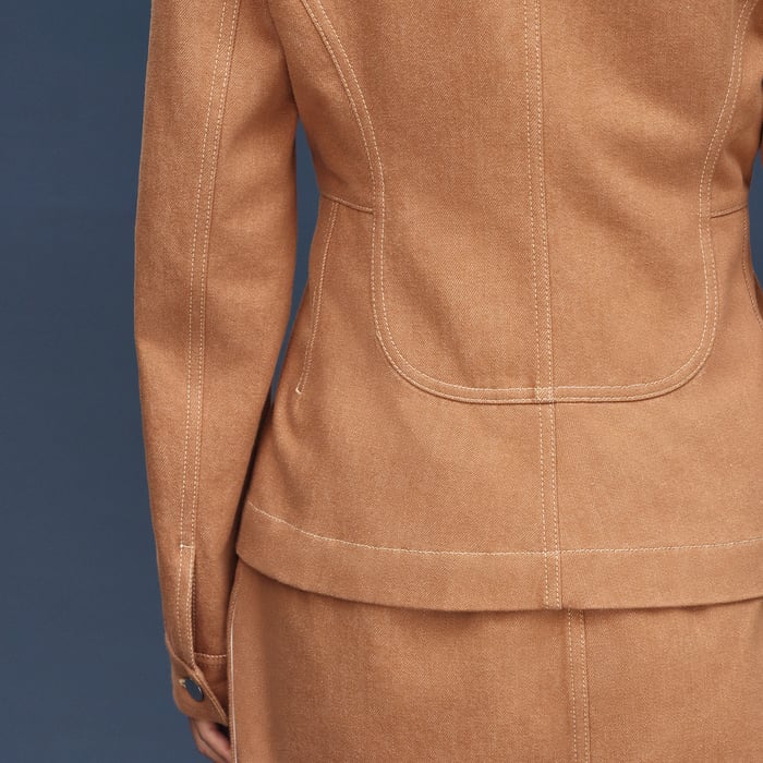 Marron Alezan Denim Equestrian Jacket