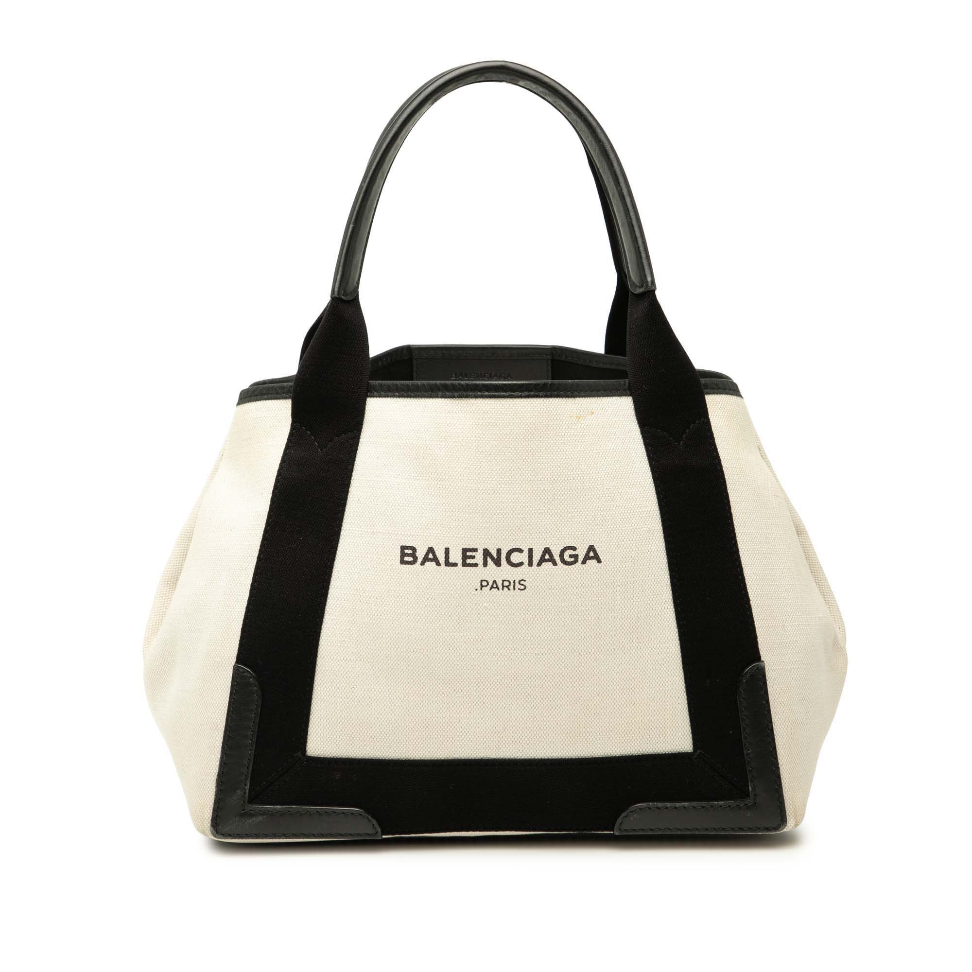 Navy cabas cloth handbag