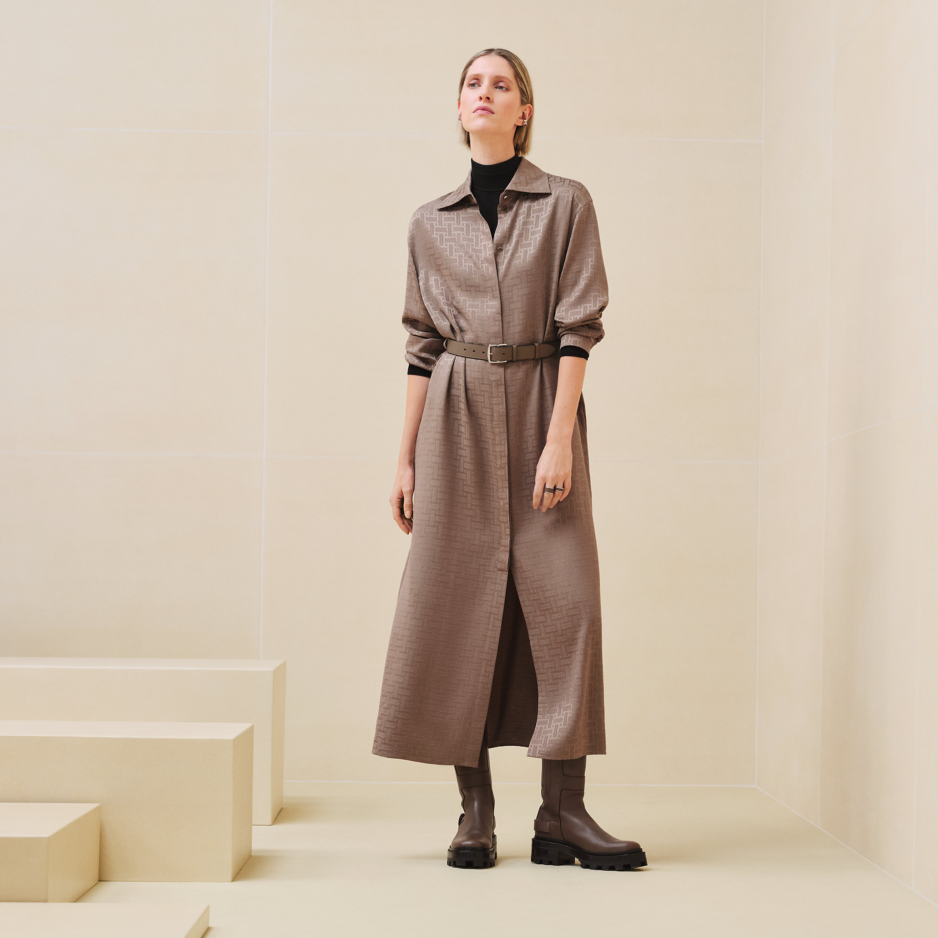 "Mosaique" Shirt Caftan dress