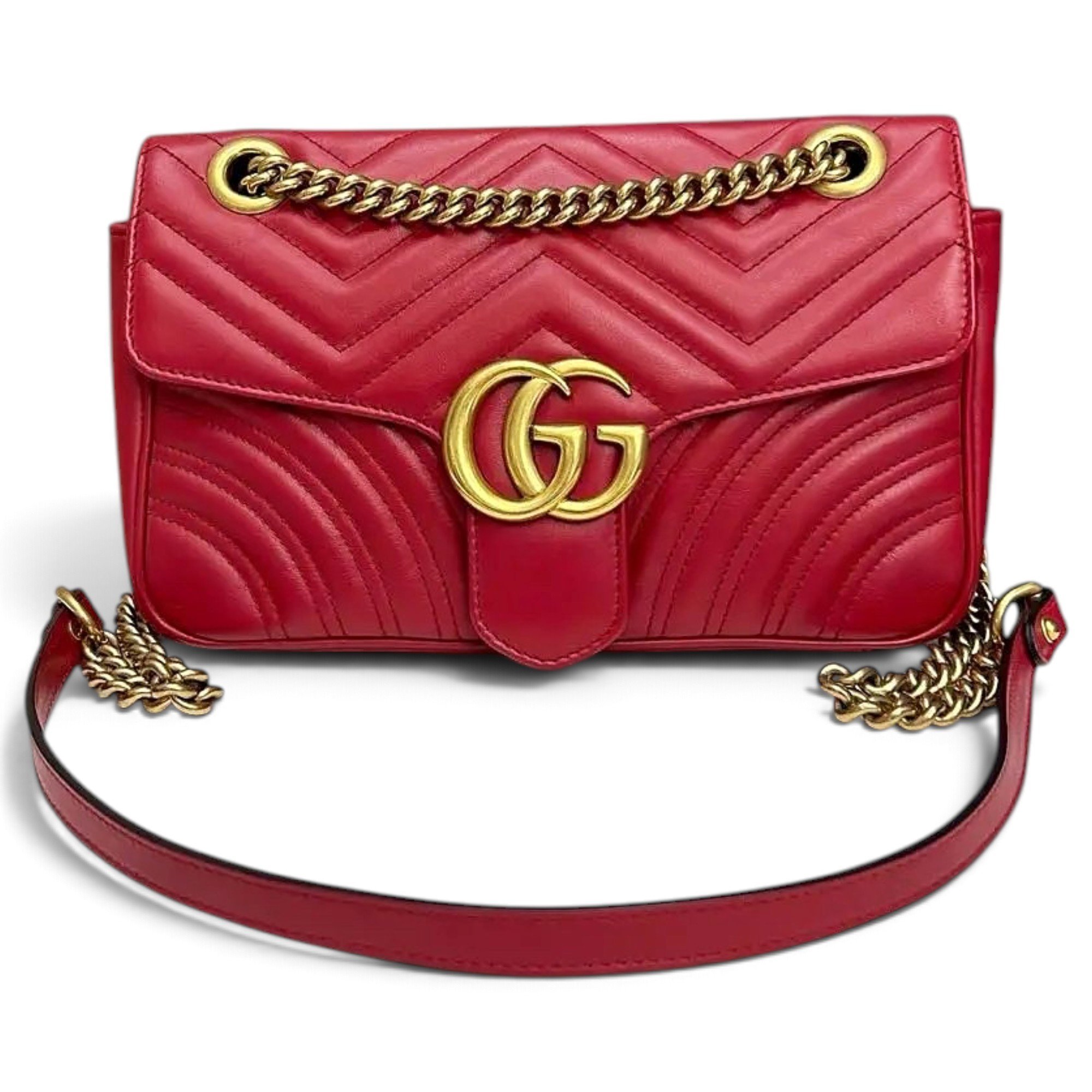GG Marmont Flap leather crossbody bag