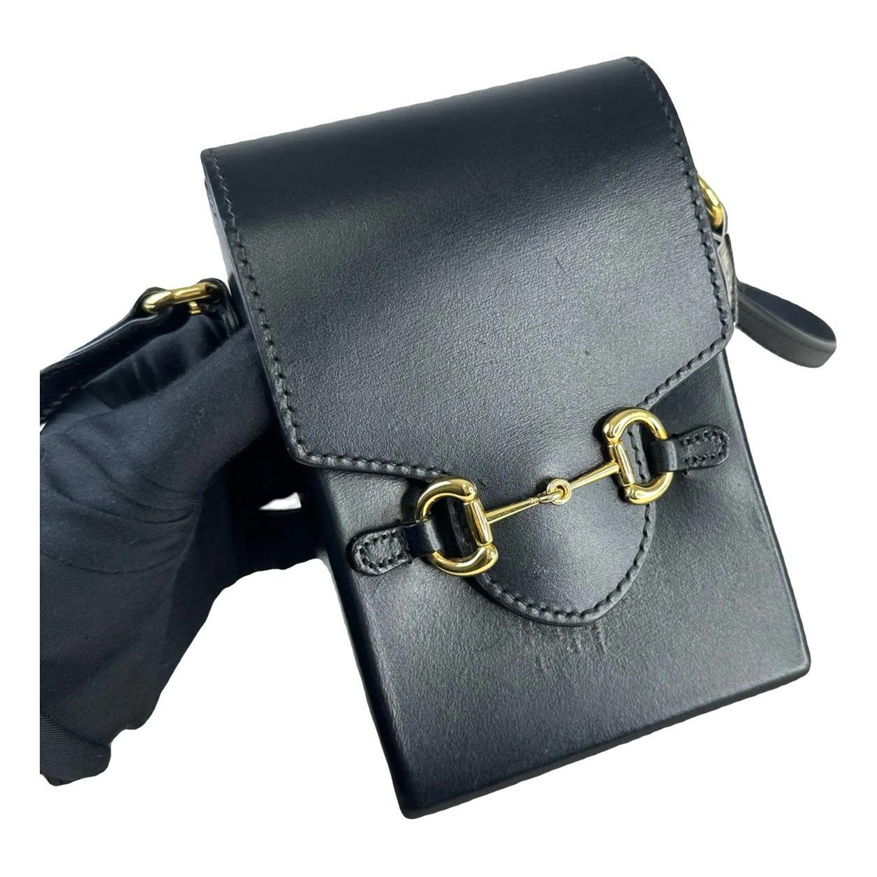 Horsebit 1955 Vertical leather crossbody bag