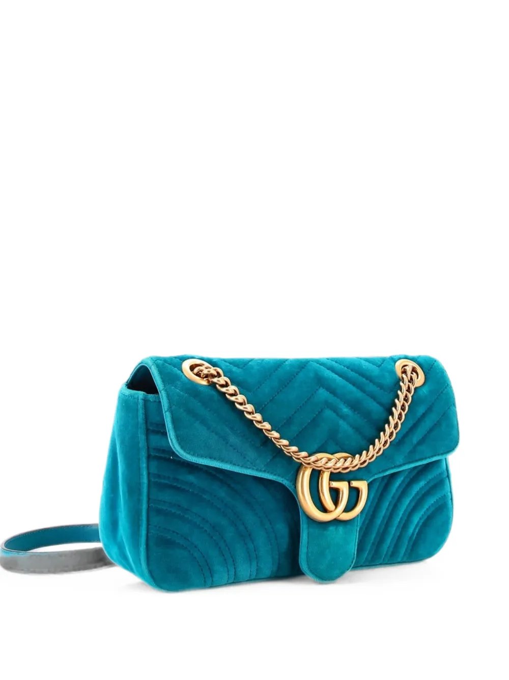 GG Marmont Flap Bag Matelasse Velvet Small shoulder bag