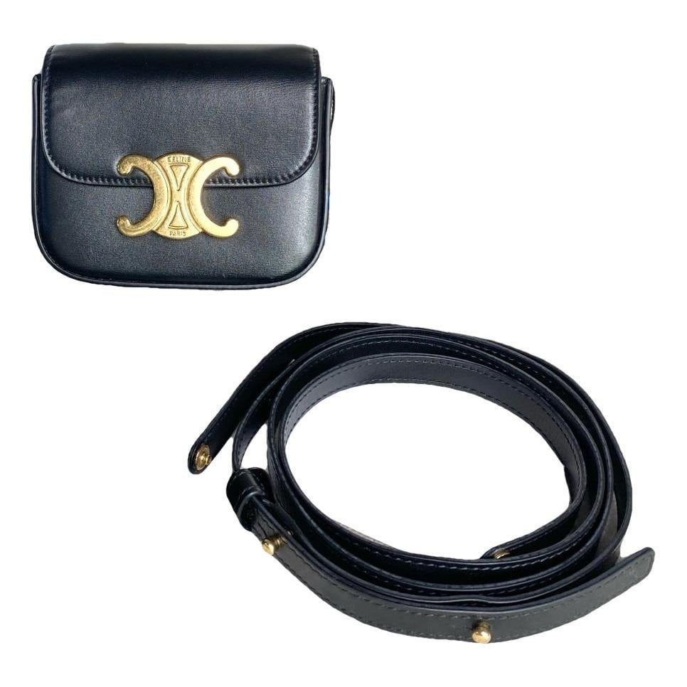 Triomphe leather mini bag