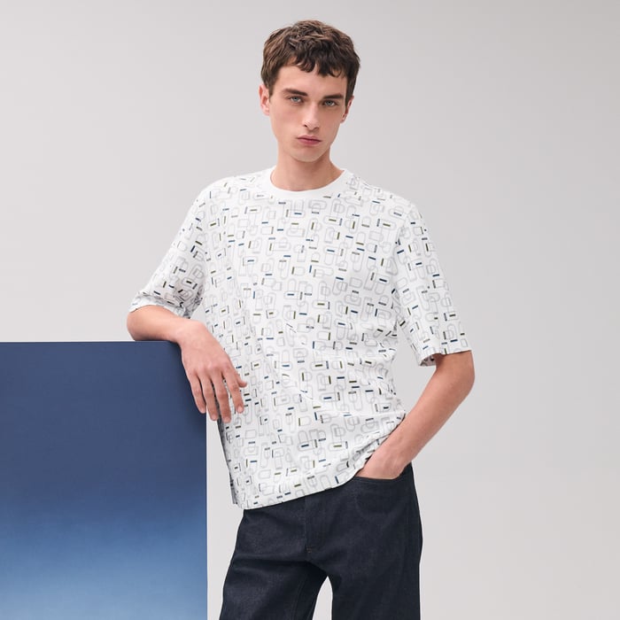 Blanc "Etriers Elastiques" T-shirt