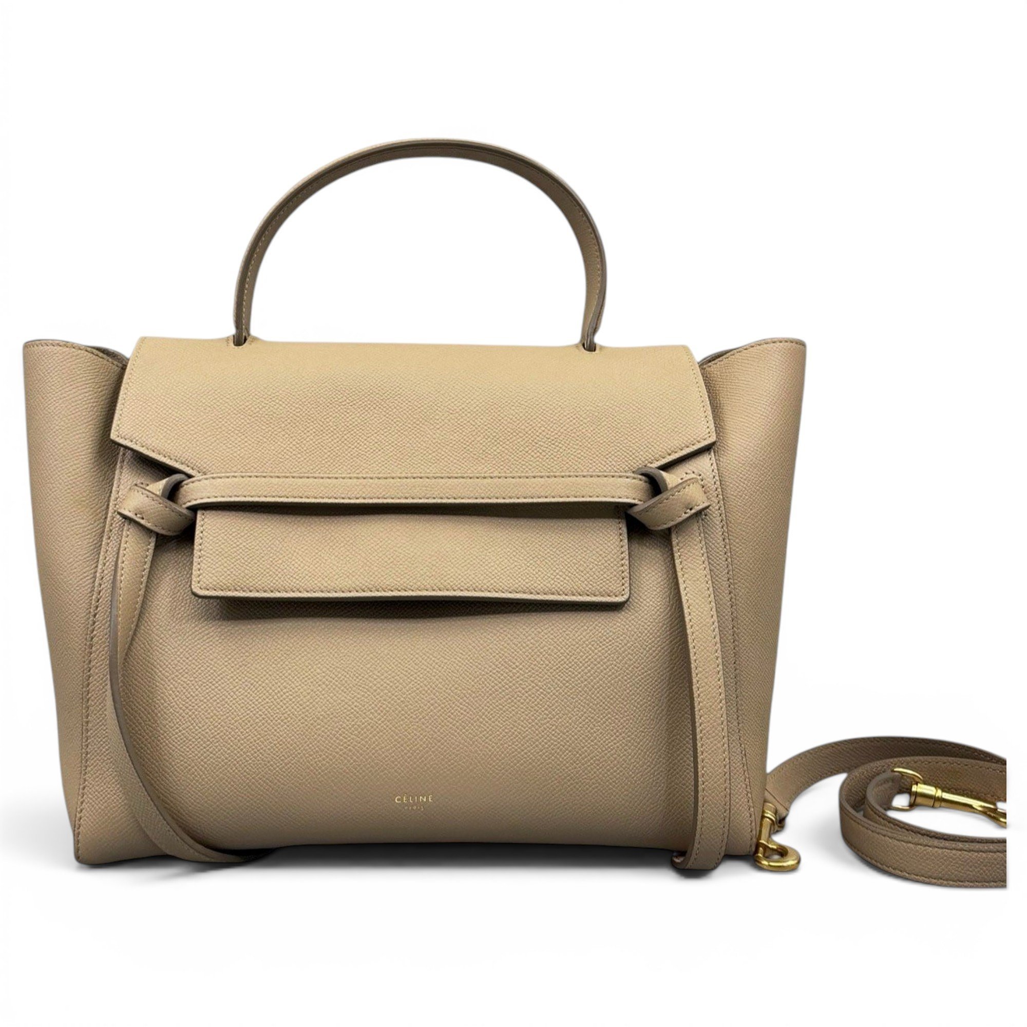 Belt leather handbag
