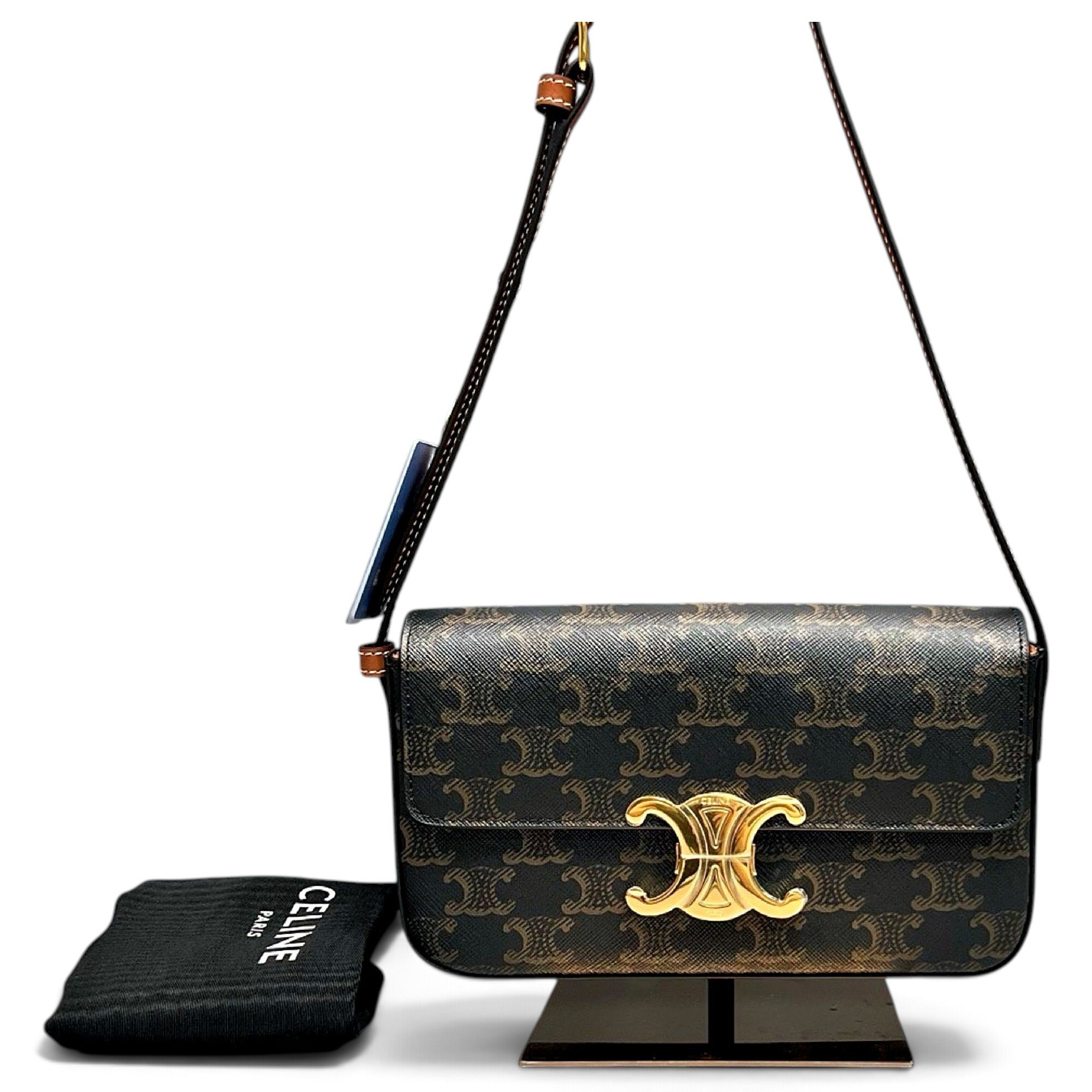 Triomphe leather handbag