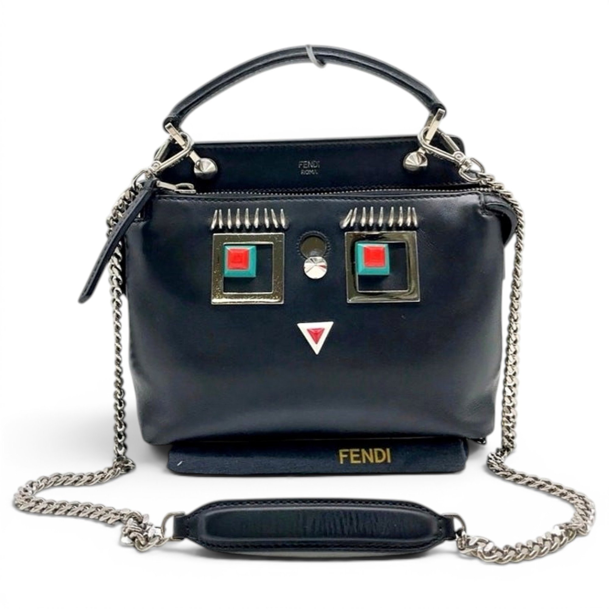 Dot Com leather crossbody bag
