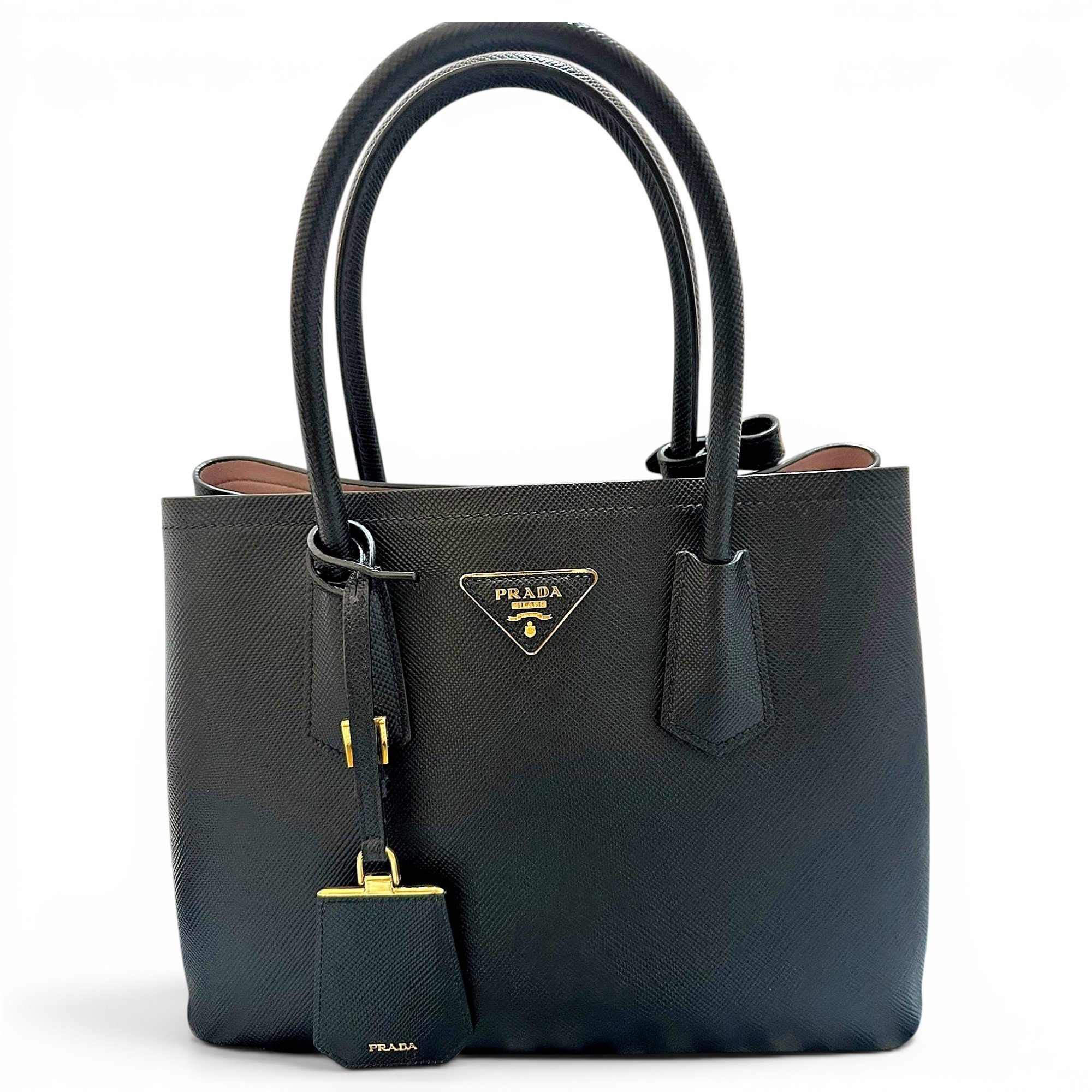 Double leather tote