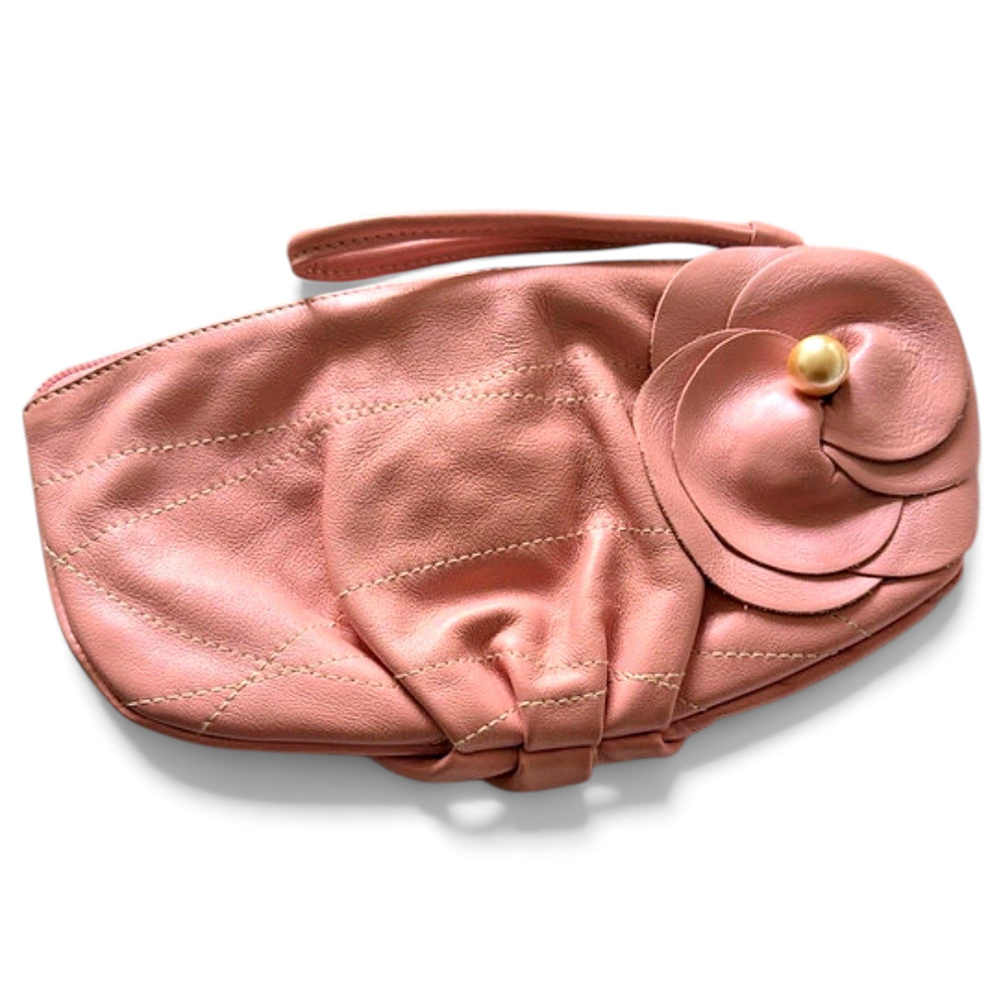 Leather clutch bag