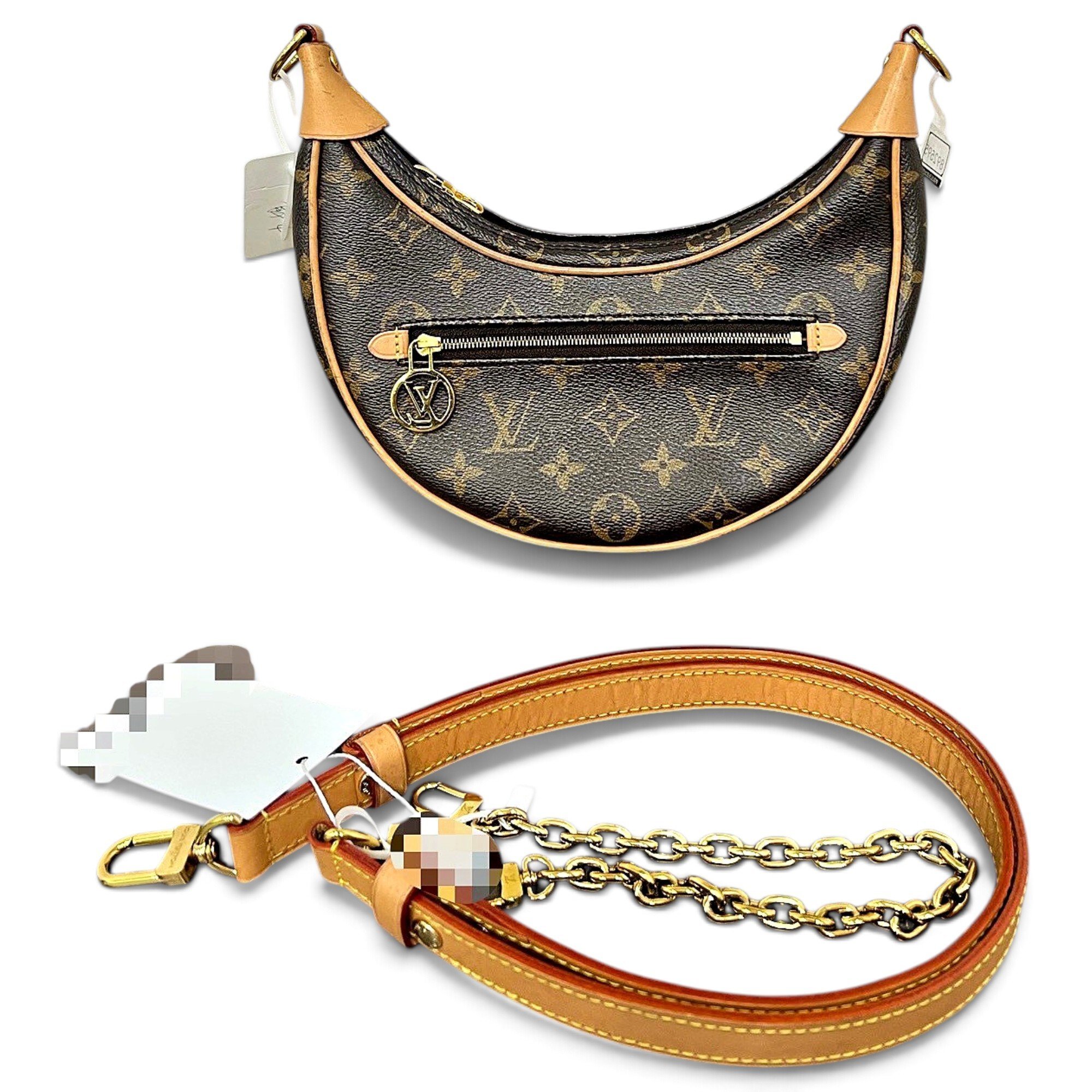 Loop leather handbag