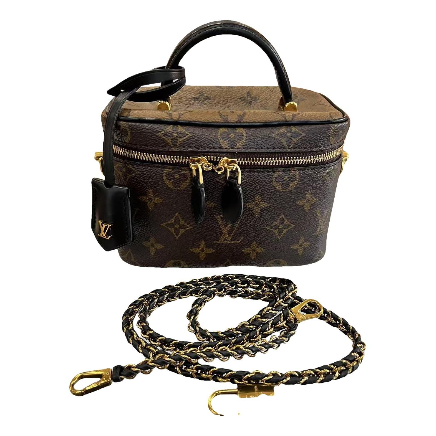 Vanity leather handbag