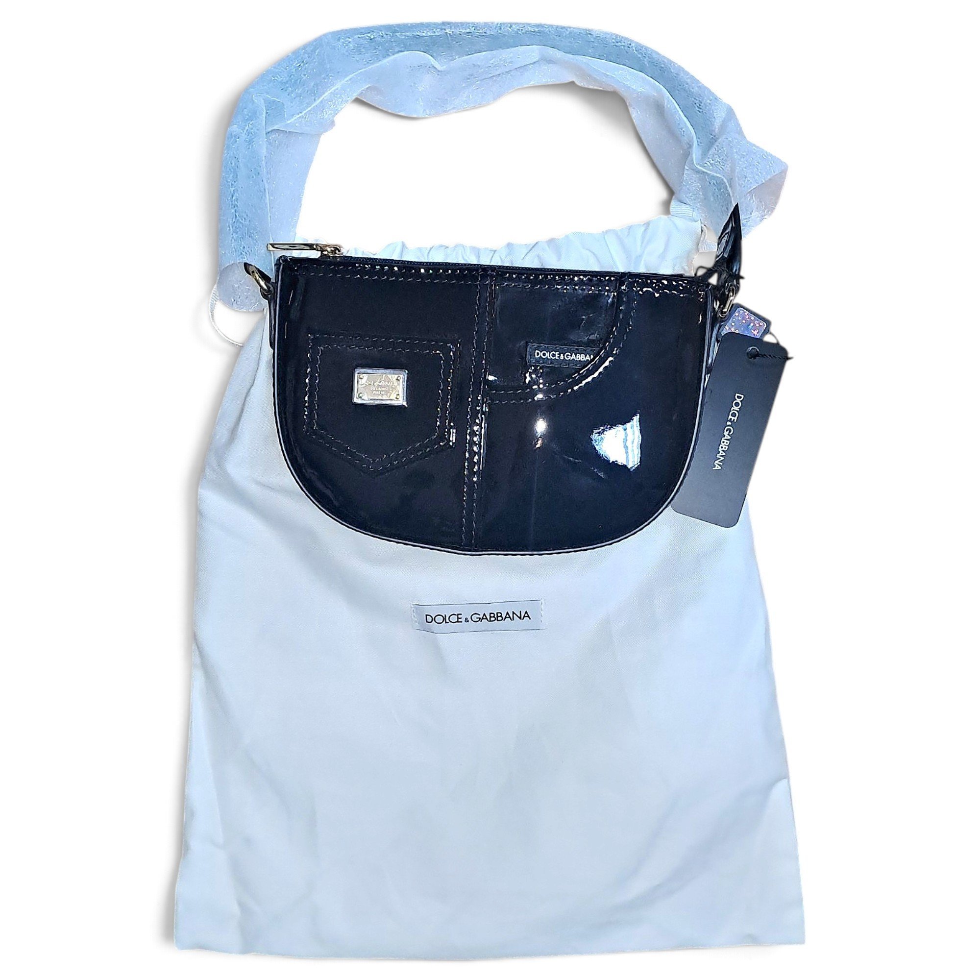 Patent leather handbag