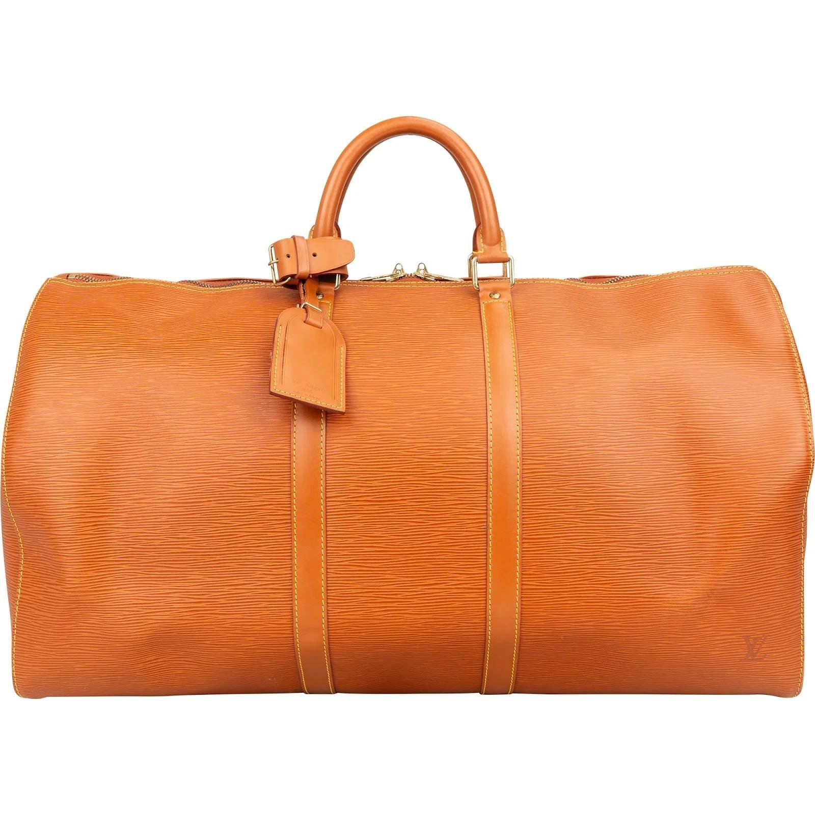 Keepall leather travel bag