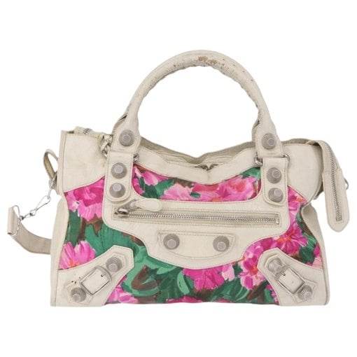 City leather handbag