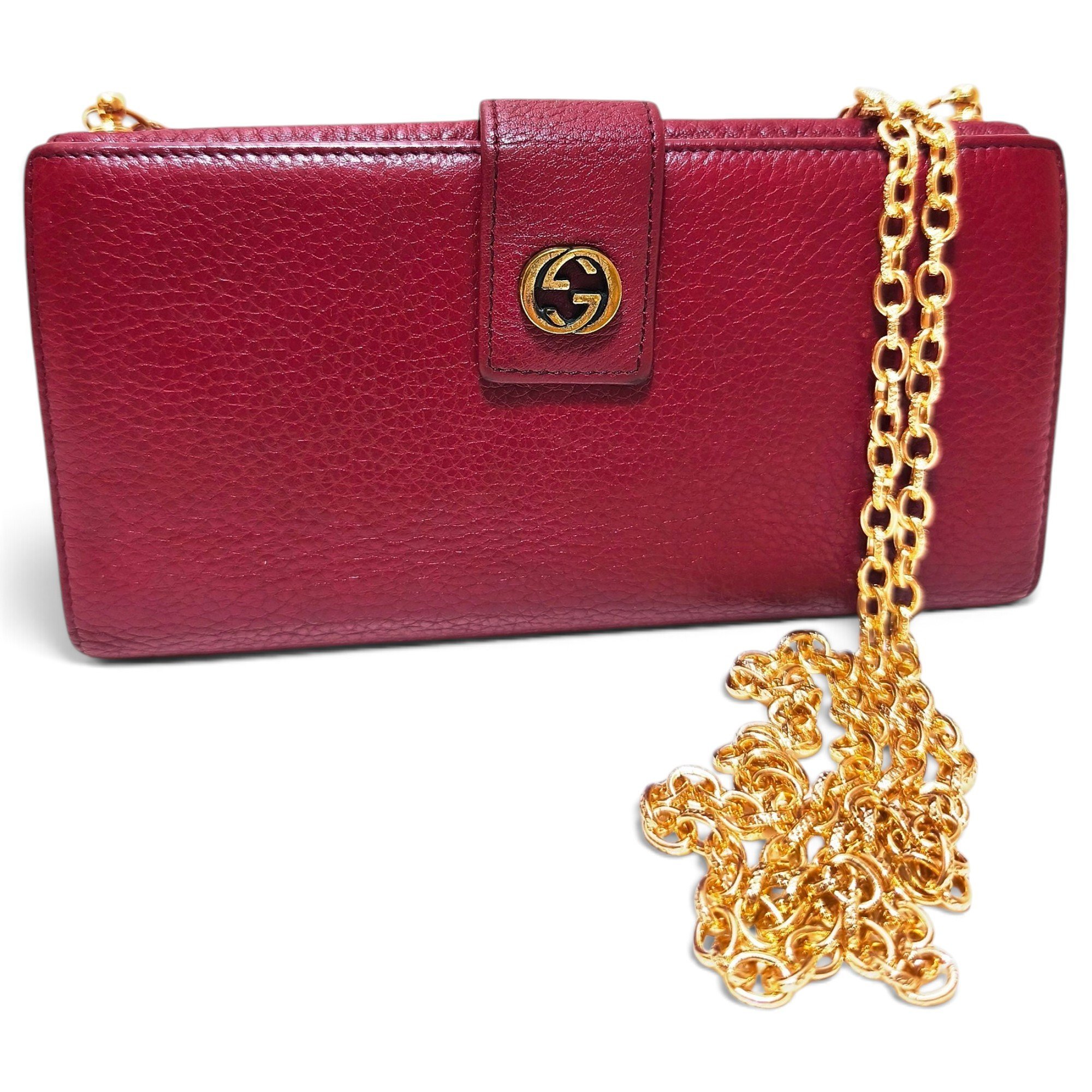 Leather clutch bag