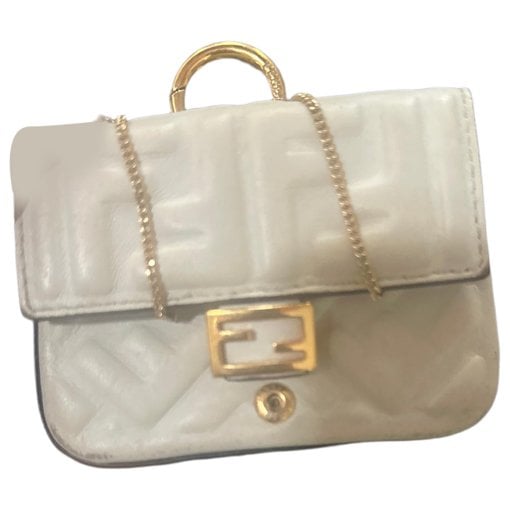 Baguette leather clutch bag