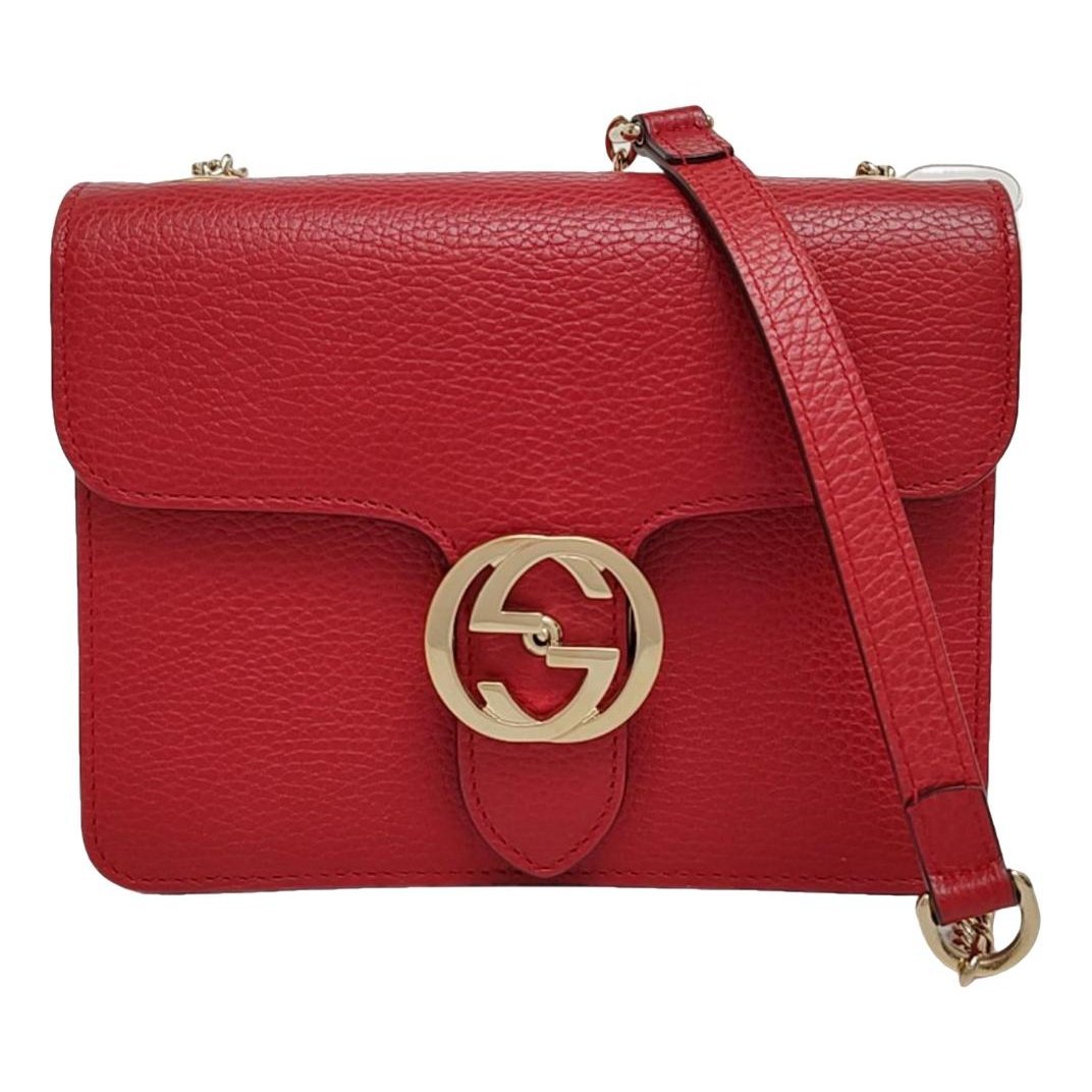Interlocking leather crossbody bag