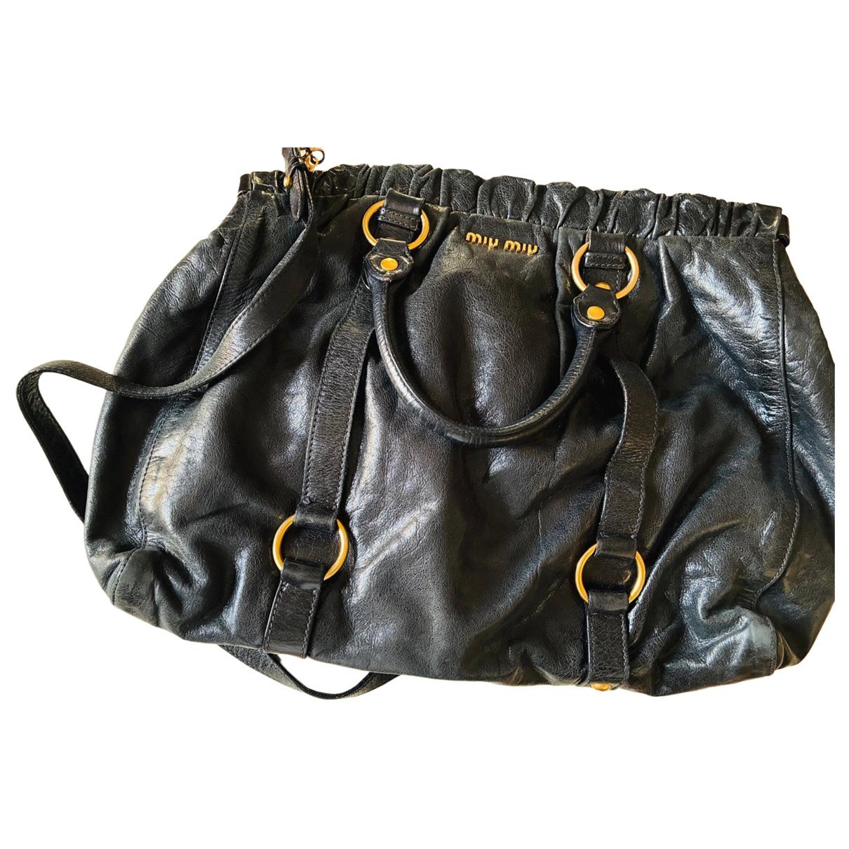 Bow bag leather handbag