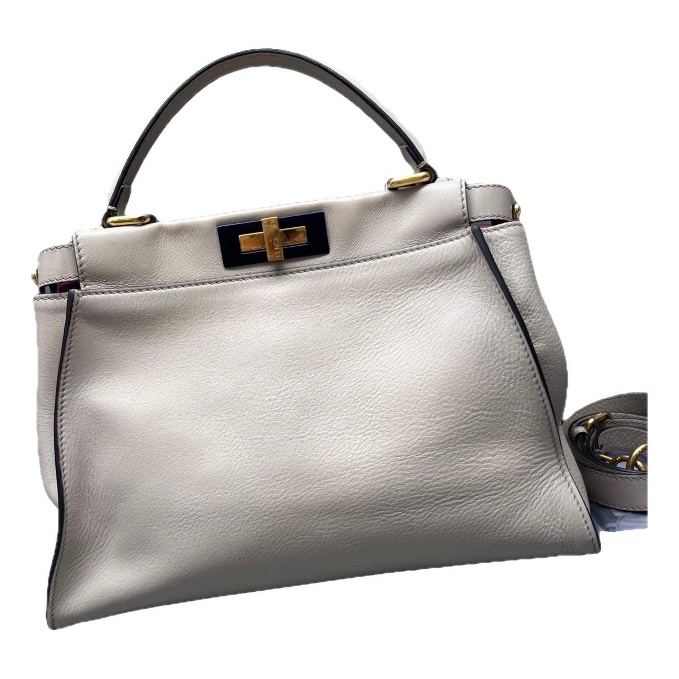 Peekaboo leather handbag