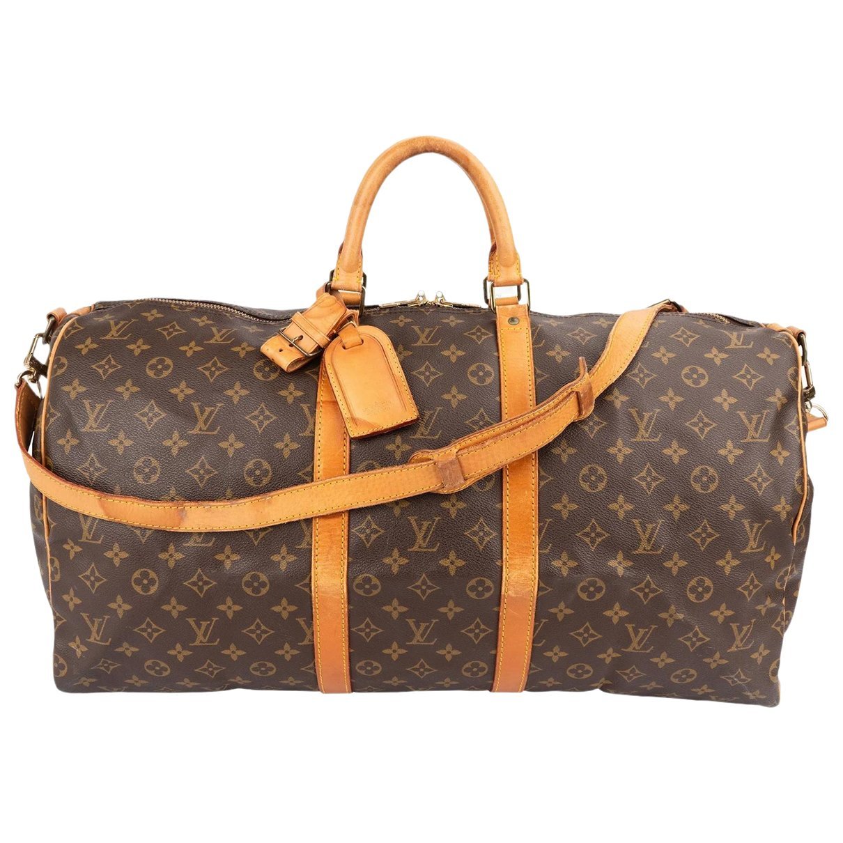 Keepall leather travel bag