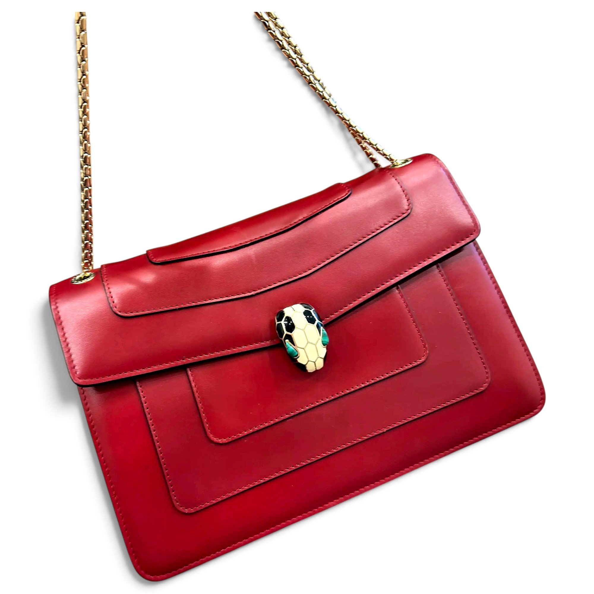 Serpenti leather handbag