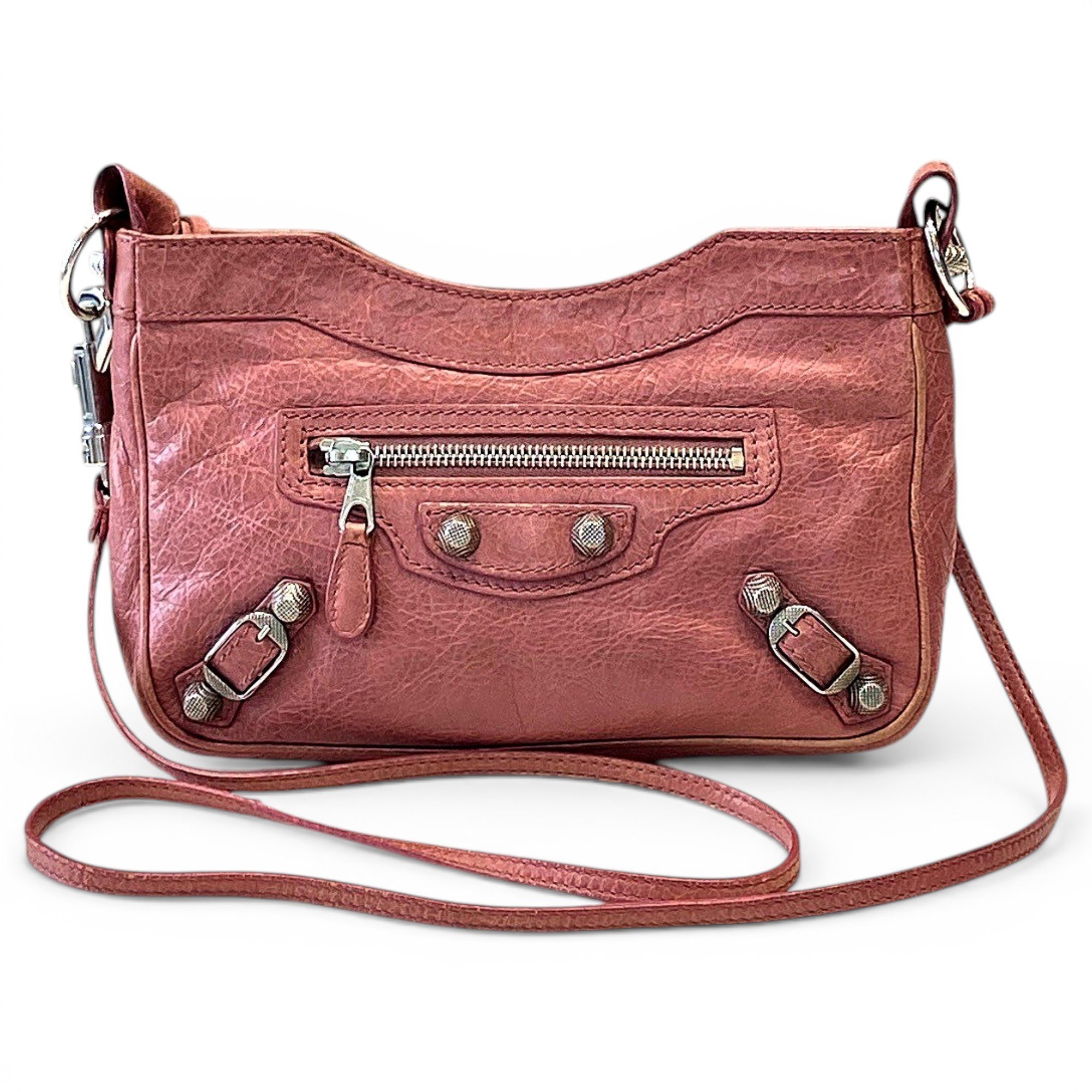 City leather handbag
